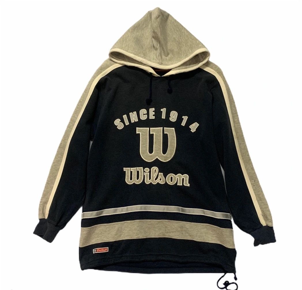 Vintage × Wilson Vintage Wilson Big Logo Hoodie Spell Out Pullover Sweater Size US M / EU 48-50 / 2 - 1 Thumbnail
