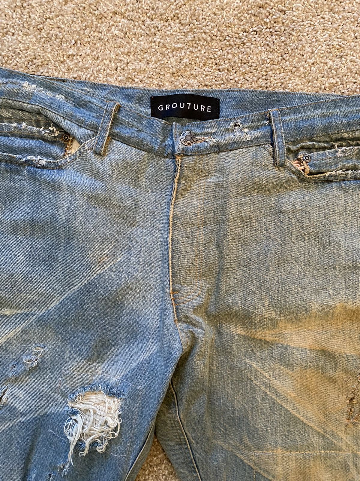 Grouture Two Tone Denim Jeans Size US 38 / EU 54 - 4 Thumbnail