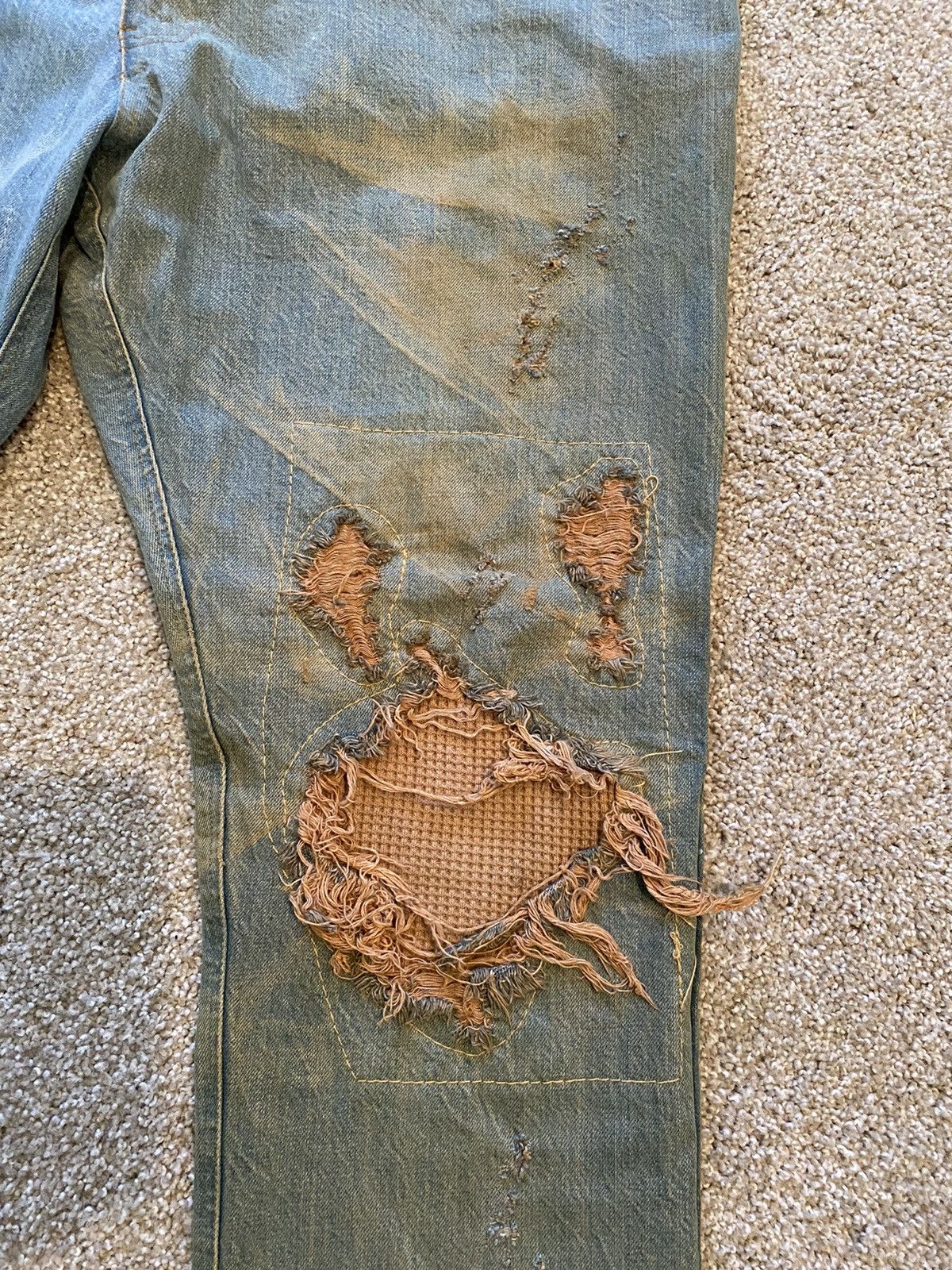 Grouture Two Tone Denim Jeans Size US 38 / EU 54 - 3 Thumbnail