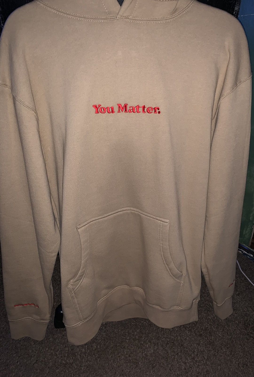 You Matter by Demetrius Harmon You Matter Demetrius Harmon Hoodie Sand Khaki Medium Grailed