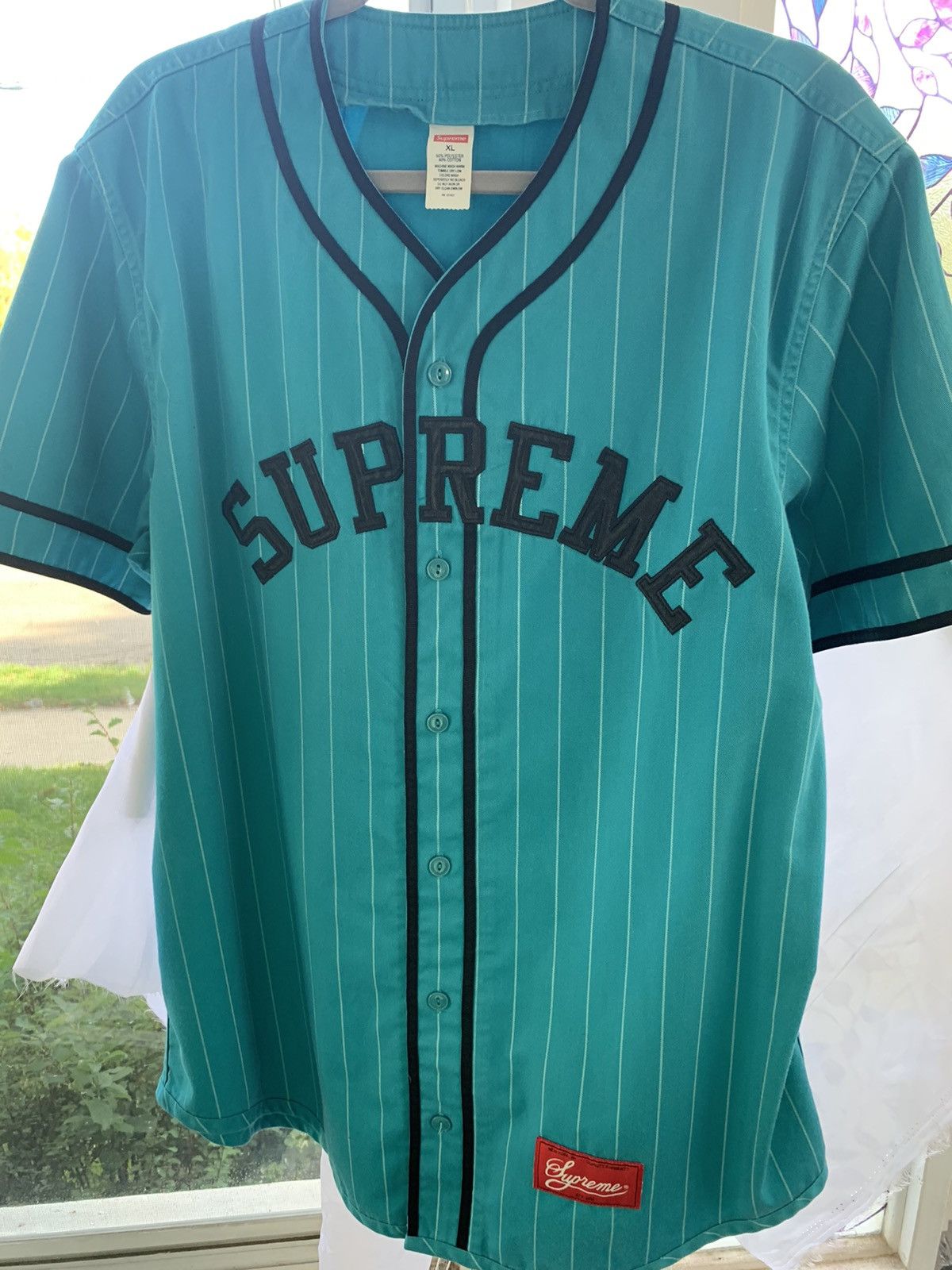 Supreme Supreme Baseball Jersey SS 2012 Teal XL Size US XL / EU 56 / 4 - 4 Thumbnail