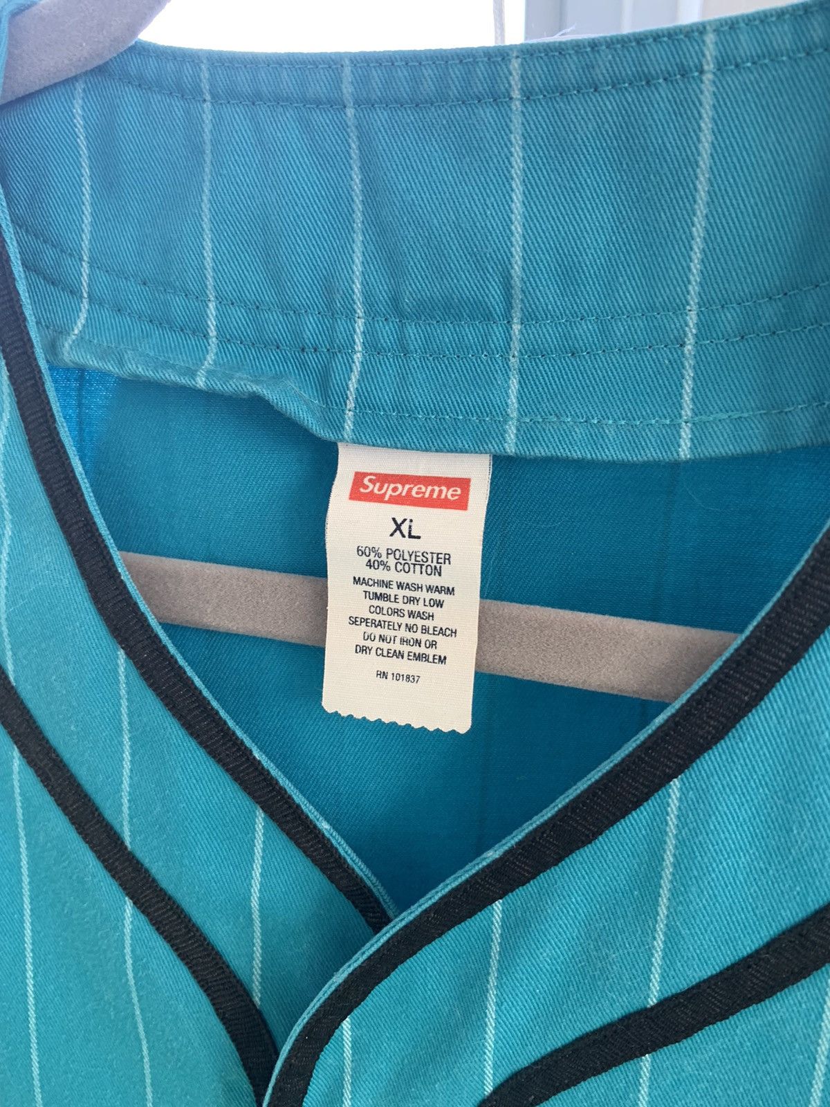 Supreme Supreme Baseball Jersey SS 2012 Teal XL Size US XL / EU 56 / 4 - 3 Thumbnail