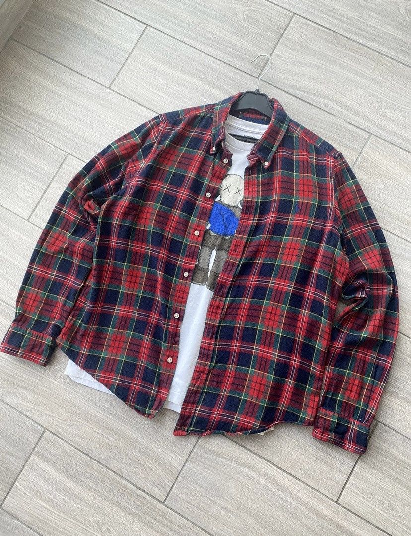 Flannel × Vintage Vintage Flannel Shirt Travis Scott style Plaid Checkered RL Size US XL / EU 56 / 4 - 1 Thumbnail