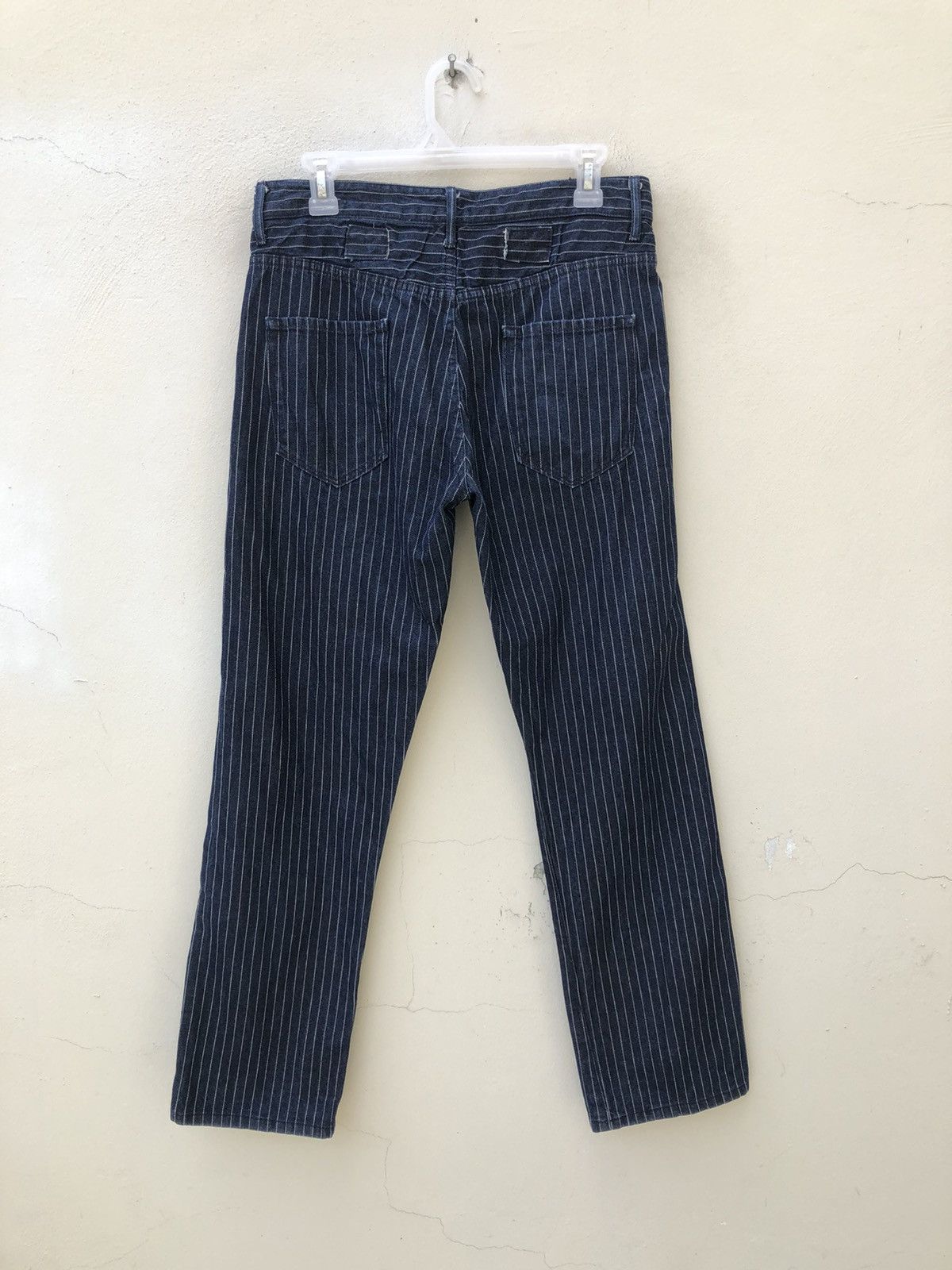 Vintage Navy Produce Japan Indigo Wabash Striped Jeans Size US 30 / EU 46 - 15 Thumbnail