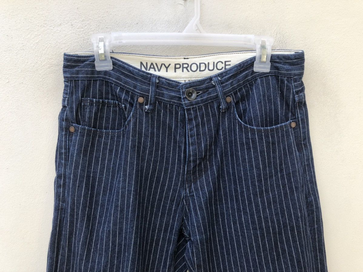 Vintage Navy Produce Japan Indigo Wabash Striped Jeans Size US 30 / EU 46 - 7 Thumbnail