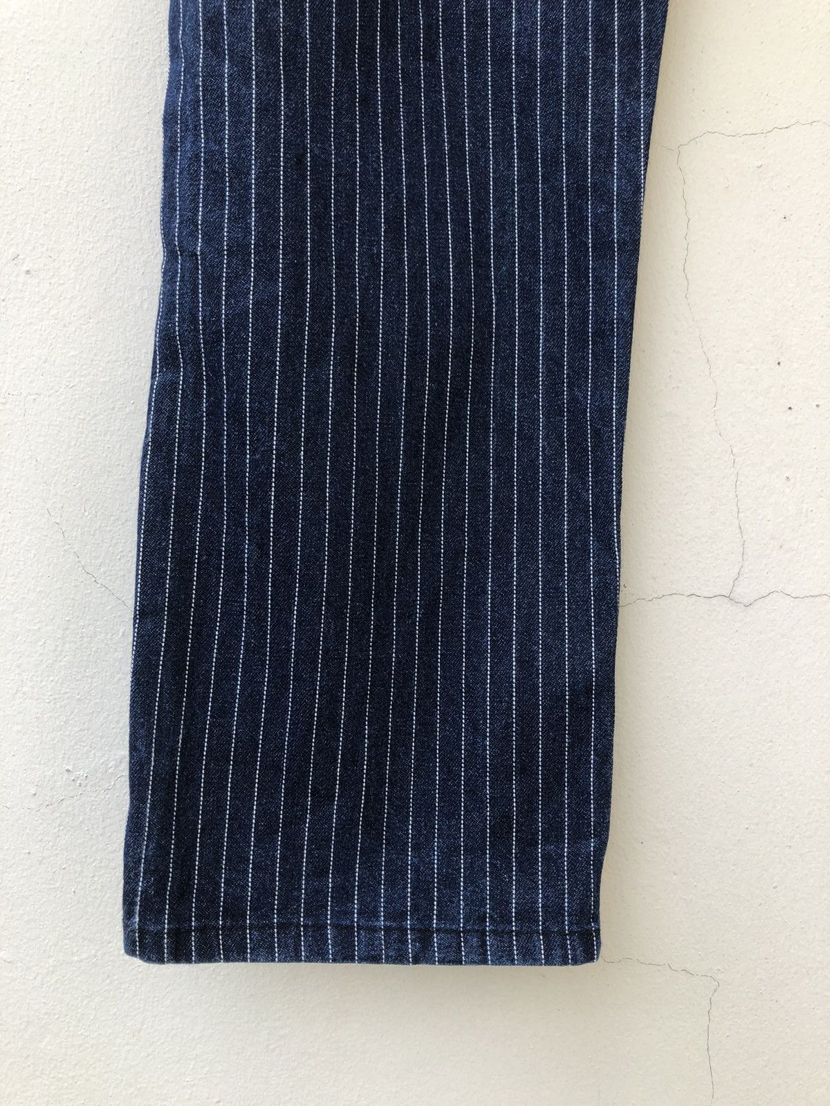Vintage Navy Produce Japan Indigo Wabash Striped Jeans Size US 30 / EU 46 - 19 Thumbnail