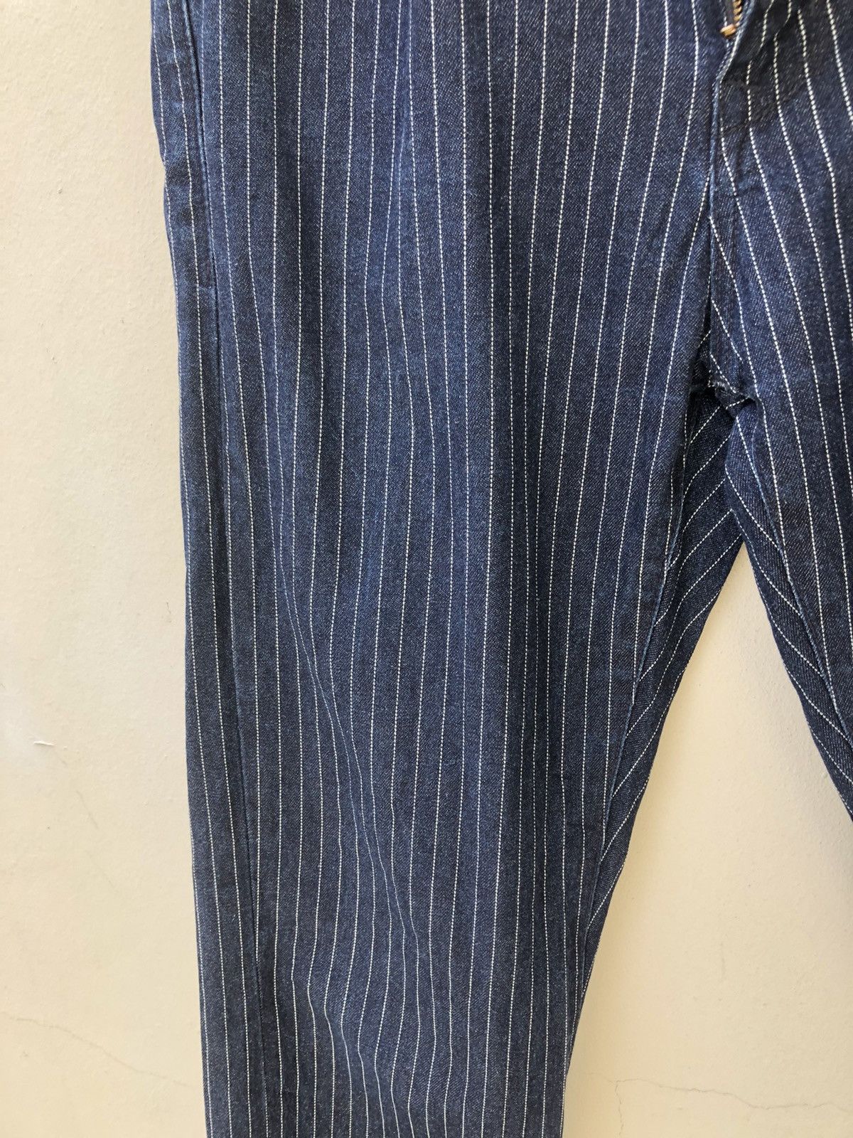 Vintage Navy Produce Japan Indigo Wabash Striped Jeans Size US 30 / EU 46 - 10 Thumbnail
