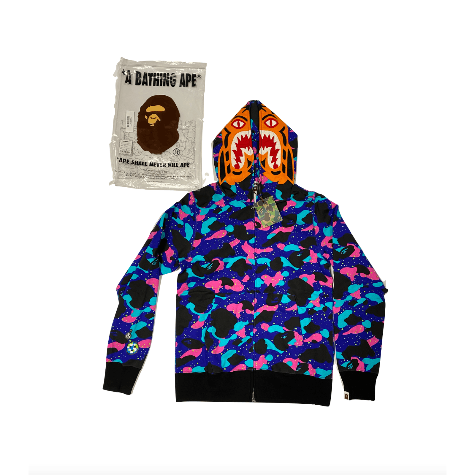 Bape New A Bathing Ape Bape Kid Cudi Tiger Hoodie Sweatshirt | Grailed