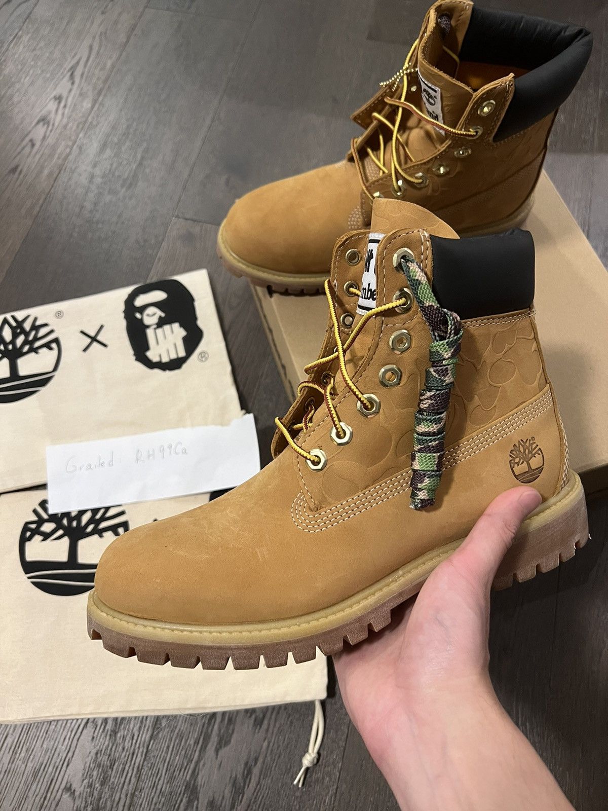 Bape × Timberland × Undefeated Bape X Undefeated X Timberland 6 in 