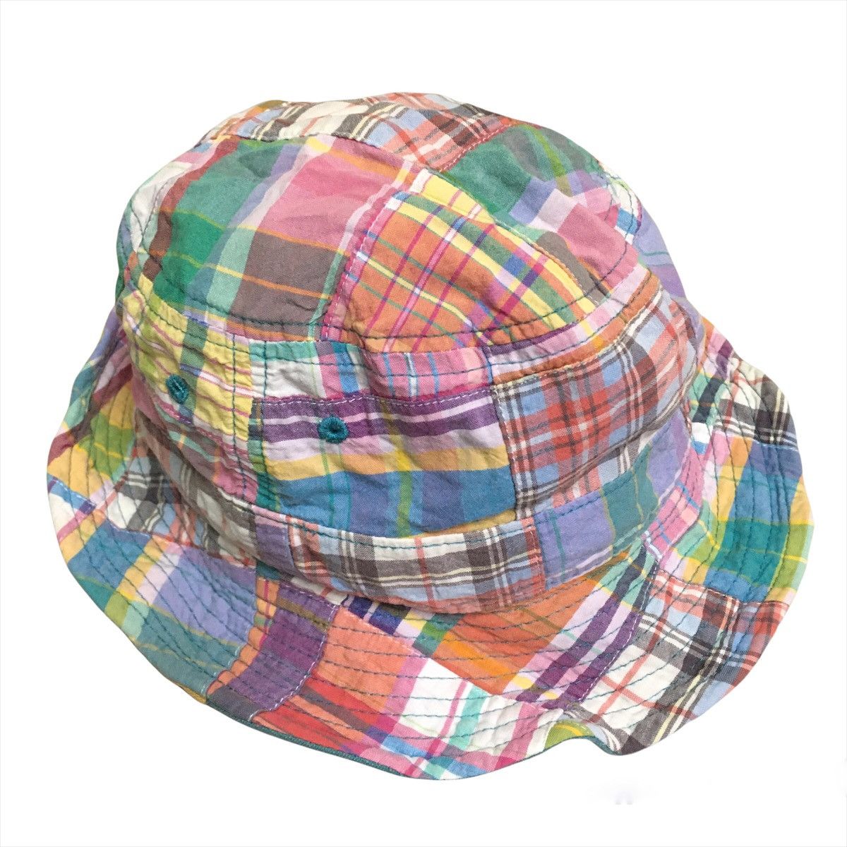 Japanese Brand Japanese Brand Patchwork Colour Block Reversible Bucket Hat Size ONE SIZE - 2 Thumbnail
