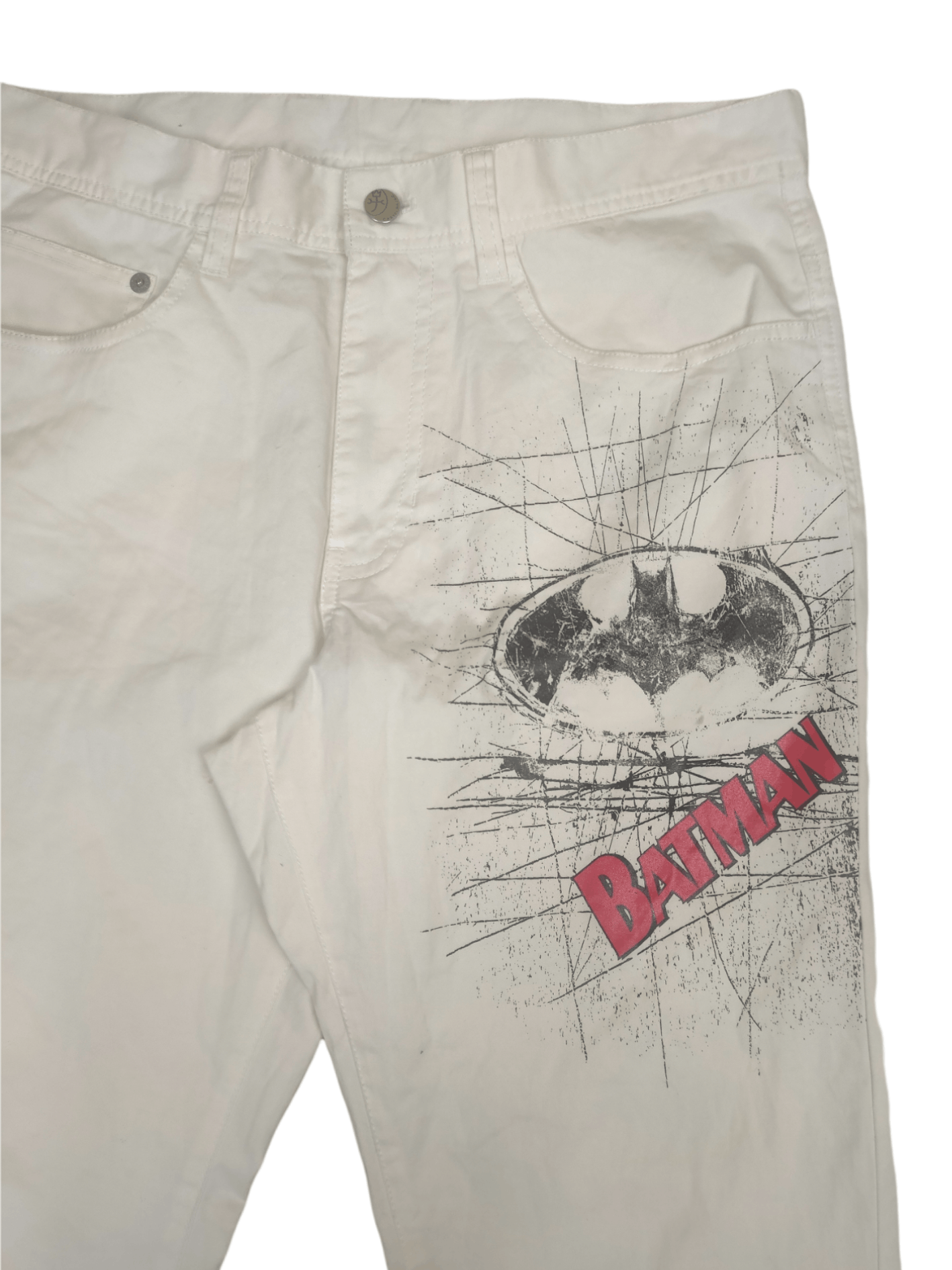 DC Comics Castelbajac x Batman White Pants Size US 33 - 2 Thumbnail