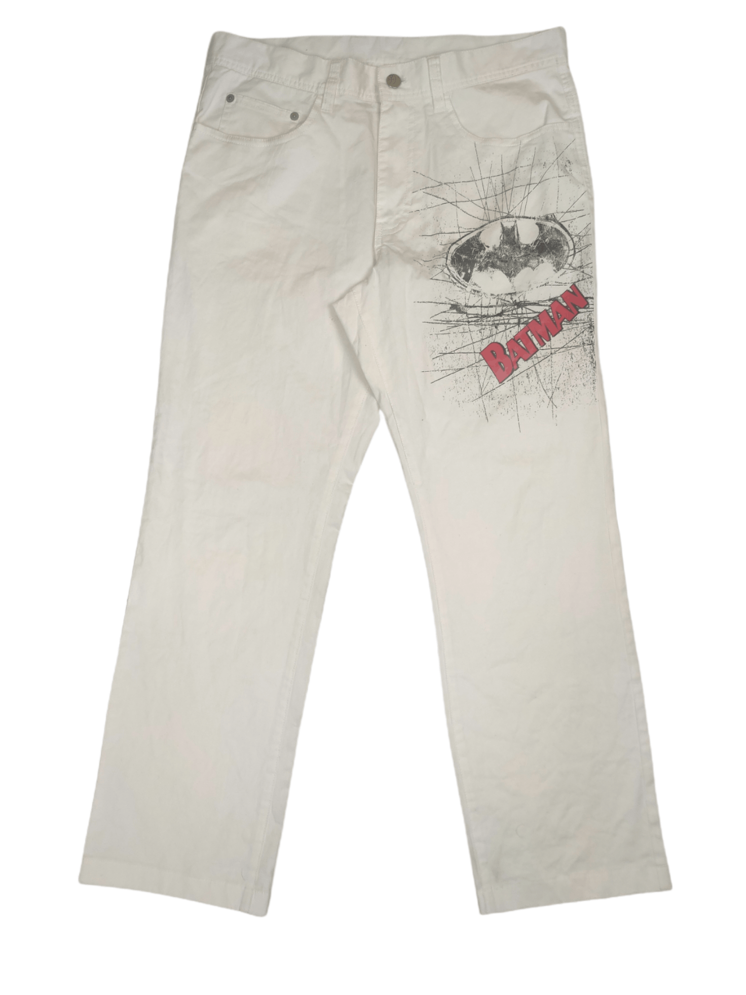 DC Comics Castelbajac x Batman White Pants Size US 33 - 1 Thumbnail