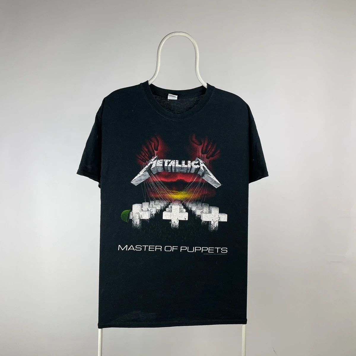 image of Band Tees x Metallica T-Shirt Master Of Puppets Rock Band Size Large in Black, Men's