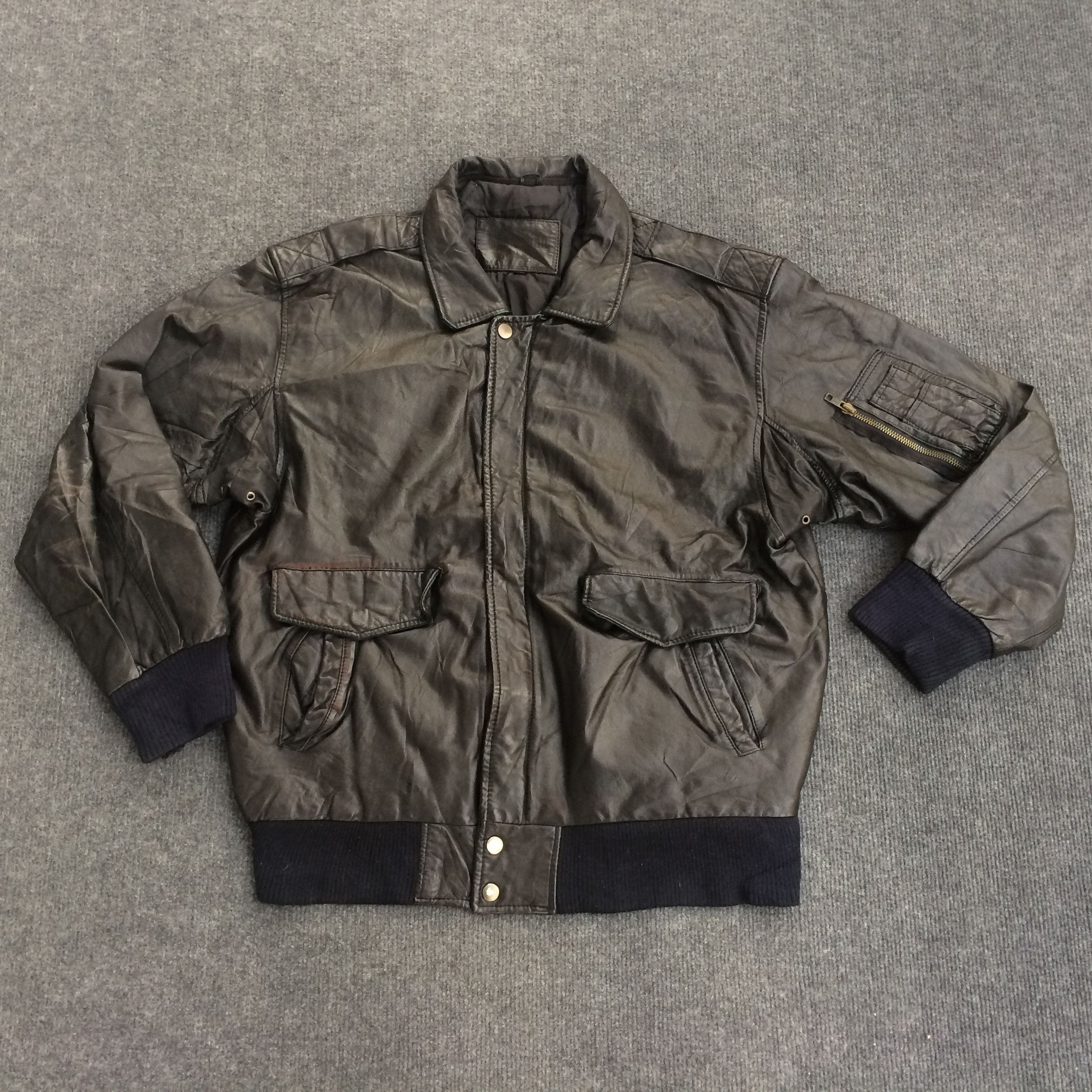 Leather Jacket × Vintage Vtg Sub Urban Men's Leather Jacket
