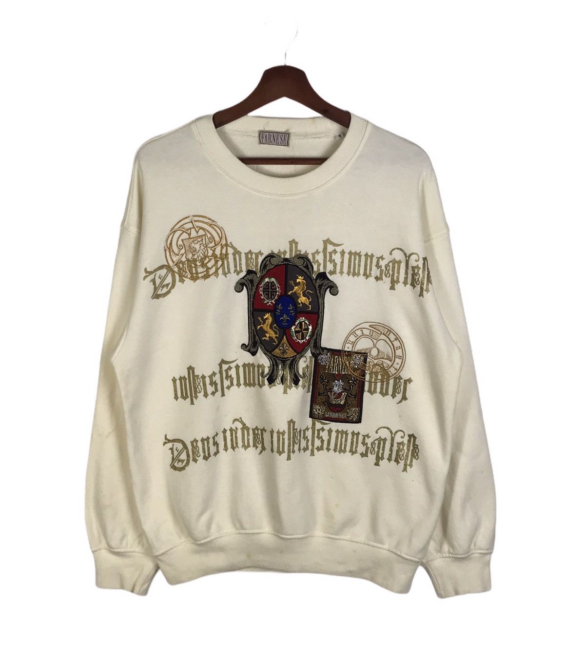 Japanese Brand × Vintage Vintage Farnese Sweatshirt Embroidered Logo Size US M / EU 48-50 / 2 - 1 Thumbnail