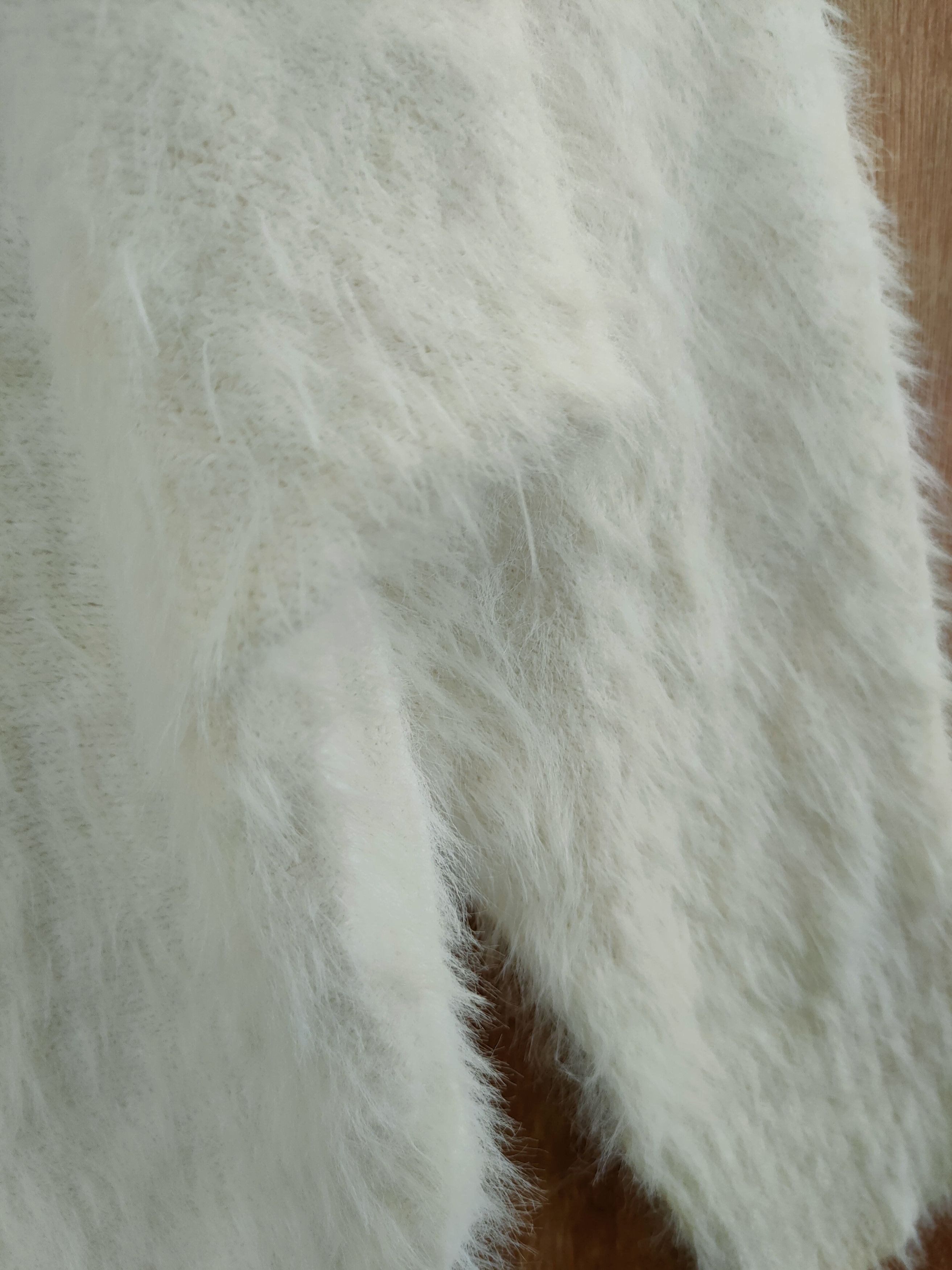 Gap DL Gap White mohair soft fur shaggy knitwear #46-531 Size XS / US 0-2 / IT 36-38 - 7 Thumbnail