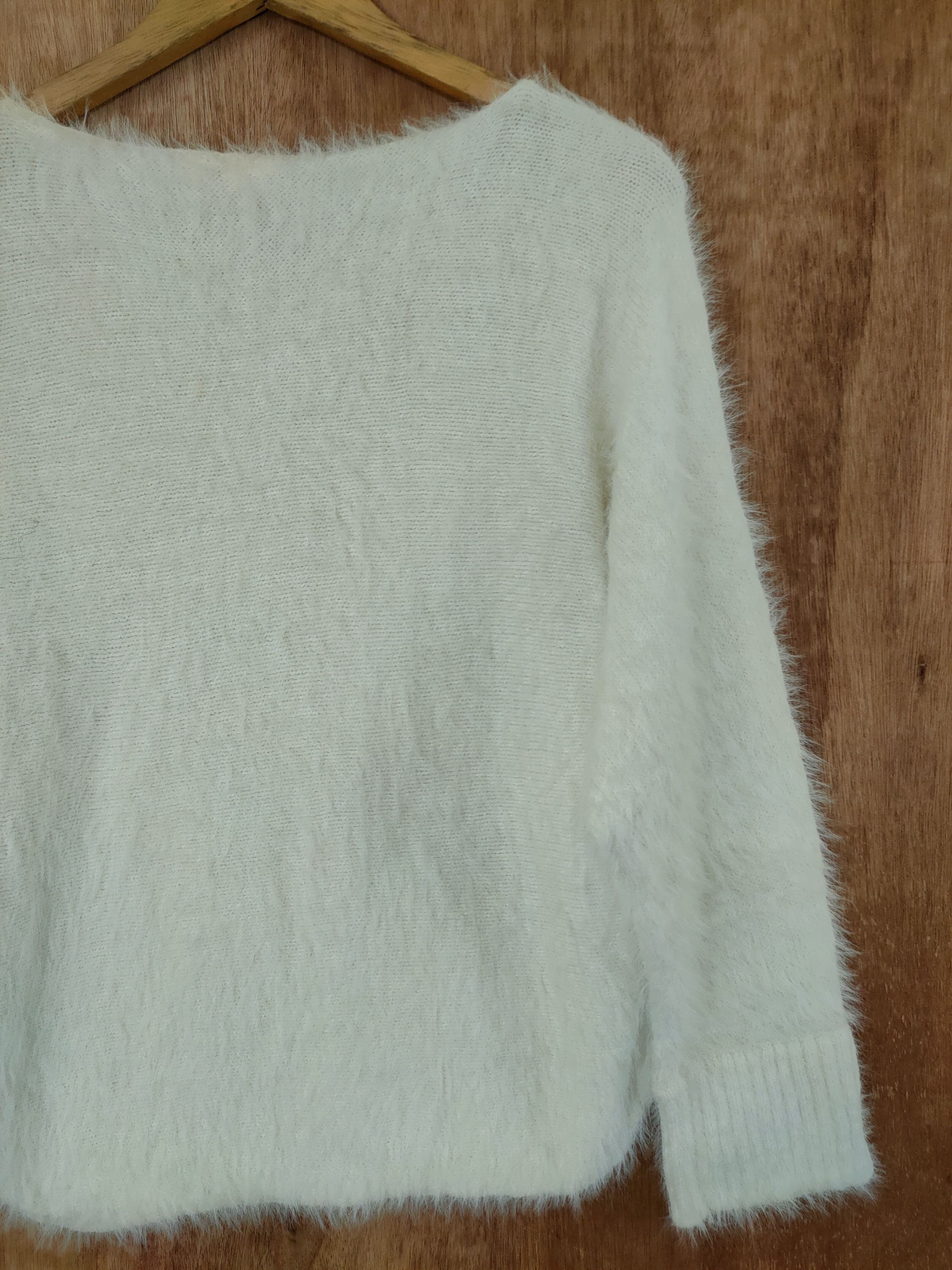 Gap DL Gap White mohair soft fur shaggy knitwear #46-531 Size XS / US 0-2 / IT 36-38 - 12 Thumbnail