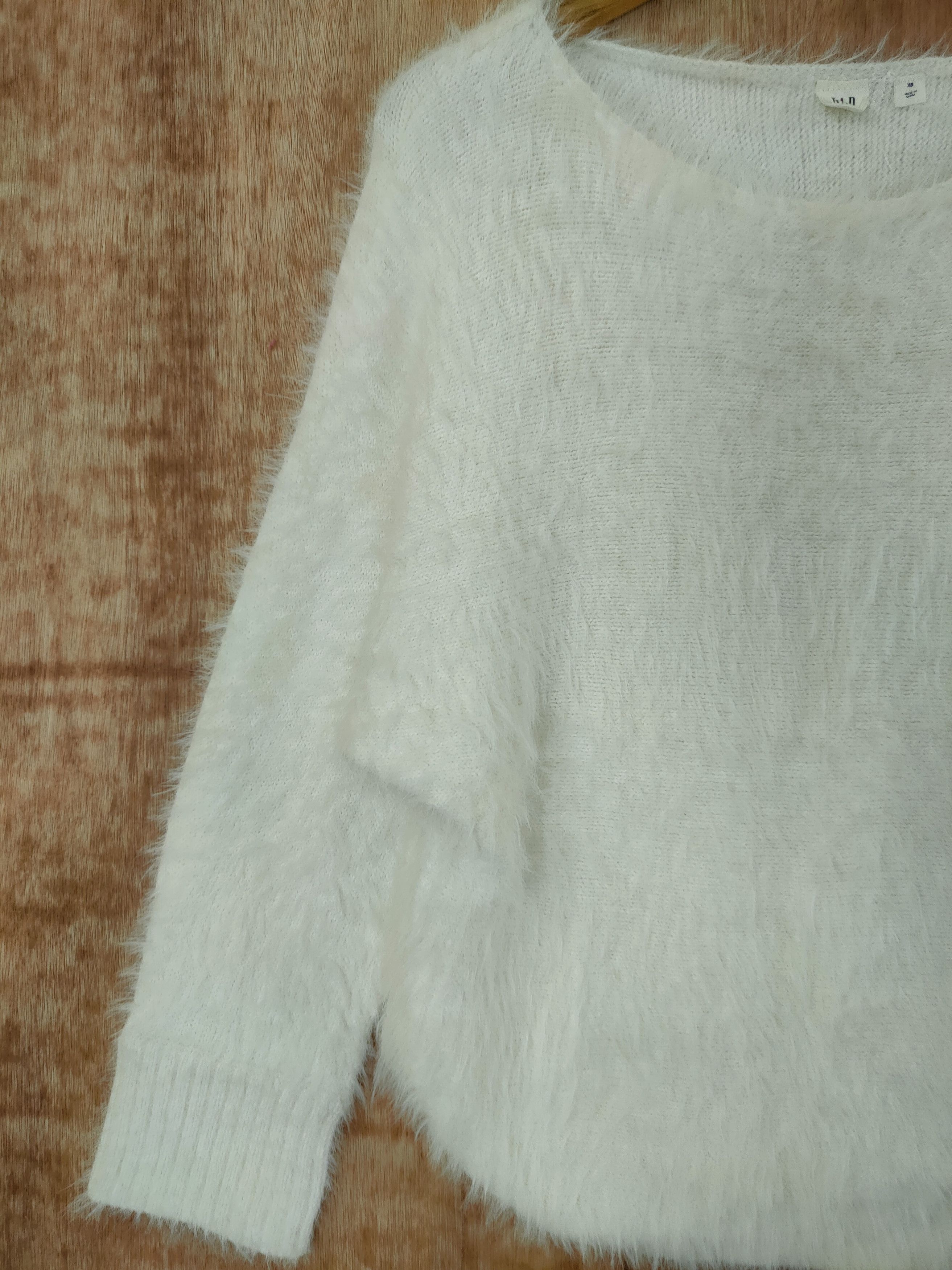 Gap DL Gap White mohair soft fur shaggy knitwear #46-531 Size XS / US 0-2 / IT 36-38 - 2 Thumbnail