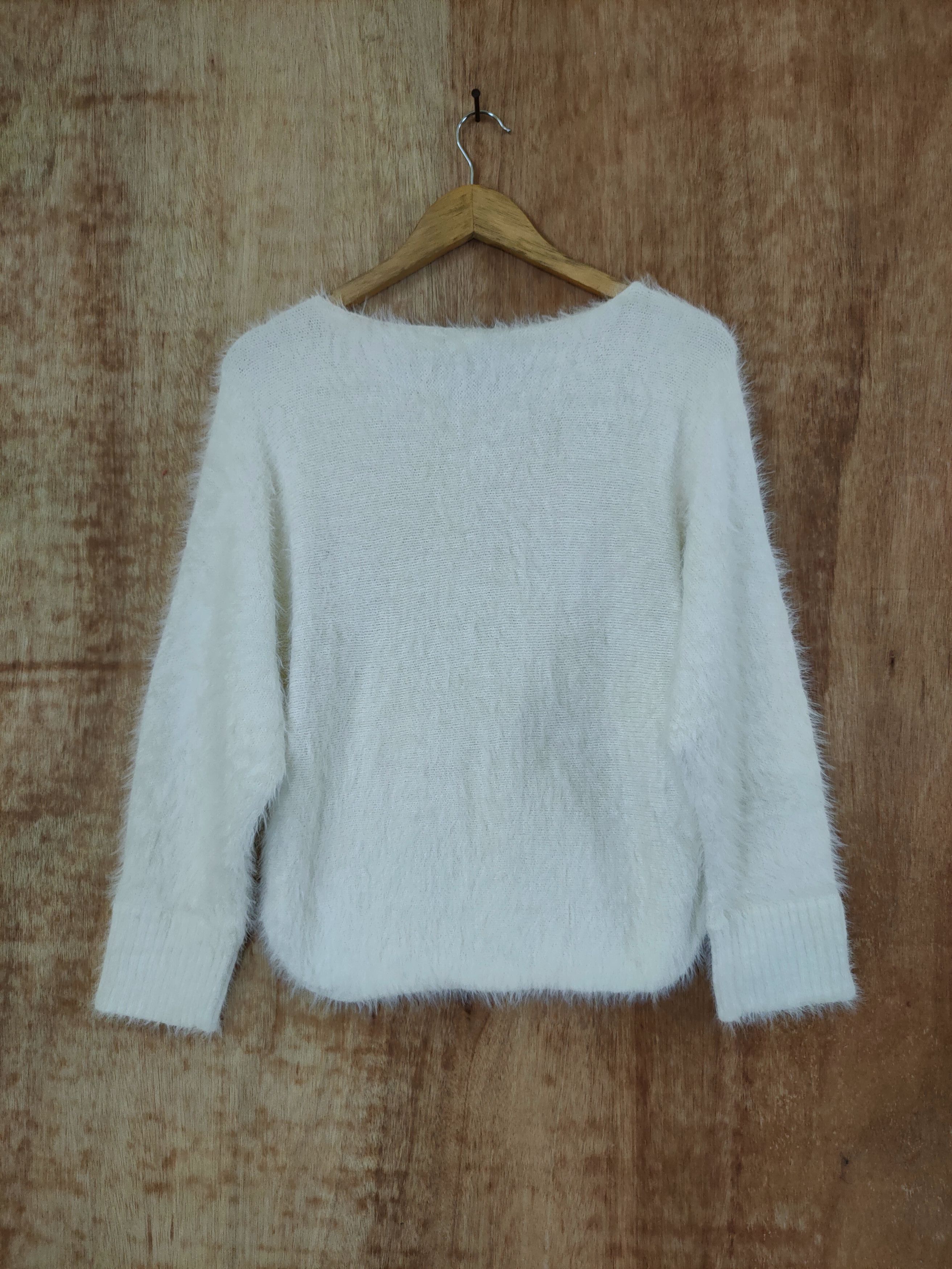 Gap DL Gap White mohair soft fur shaggy knitwear #46-531 Size XS / US 0-2 / IT 36-38 - 10 Thumbnail