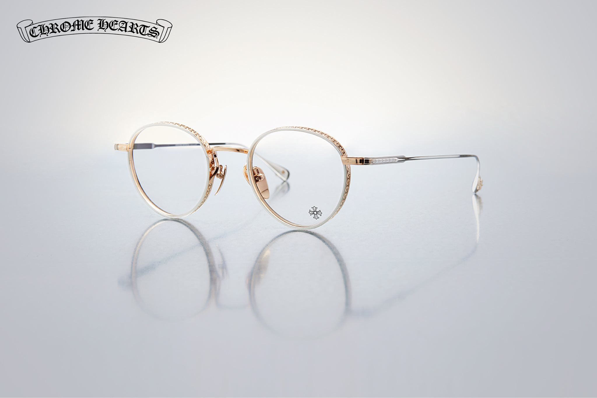 Chrome Hearts CHROME HEARTS Thick Glasses Gold | Grailed
