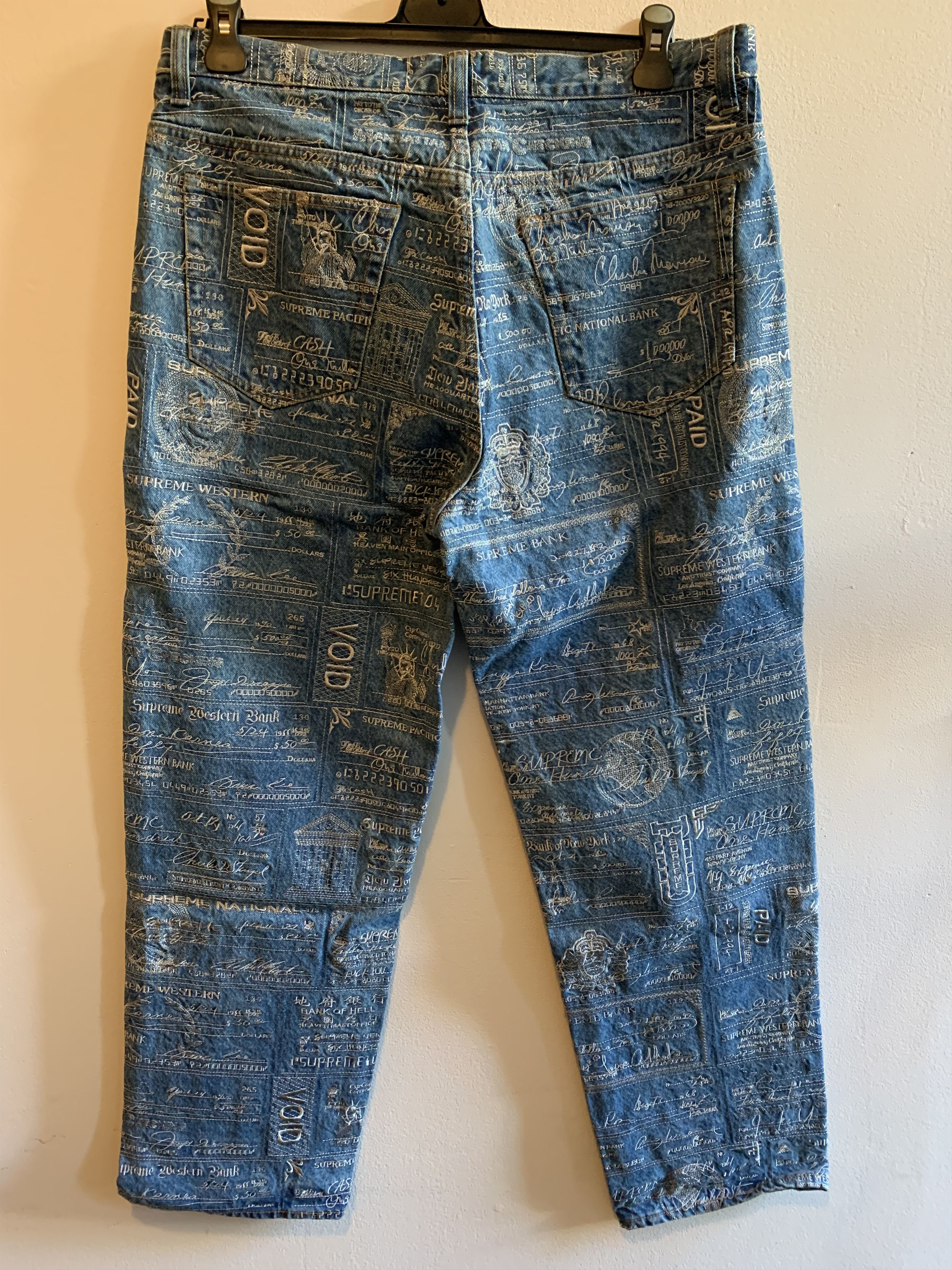 Supreme Supreme Checks Embroidered Jeans | Grailed