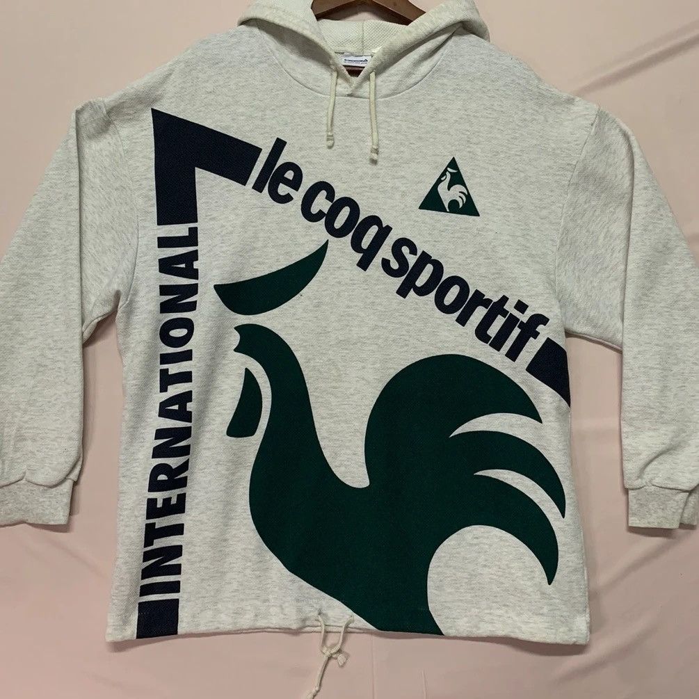 Le Coq Sportif × Vintage Vintage Le Qoc Sportif Big Logo Pullover Hoodie Sweater Size US L / EU 52-54 / 3 - 2 Thumbnail