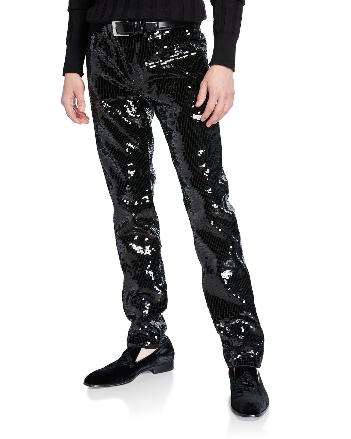 Saint Laurent Paris SLIM-LEG Sequined Jeans Size US 32 / EU 48 - 5 Thumbnail