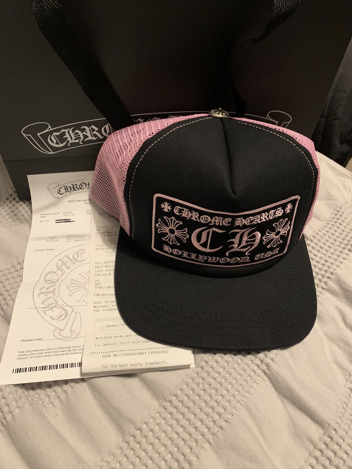 Chrome Hearts Hat Black Pink | Grailed