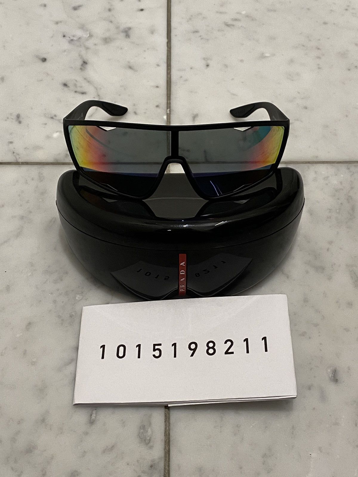 image of Prada Linea Rosa Sps 09U Sunglasses in Black, Men's