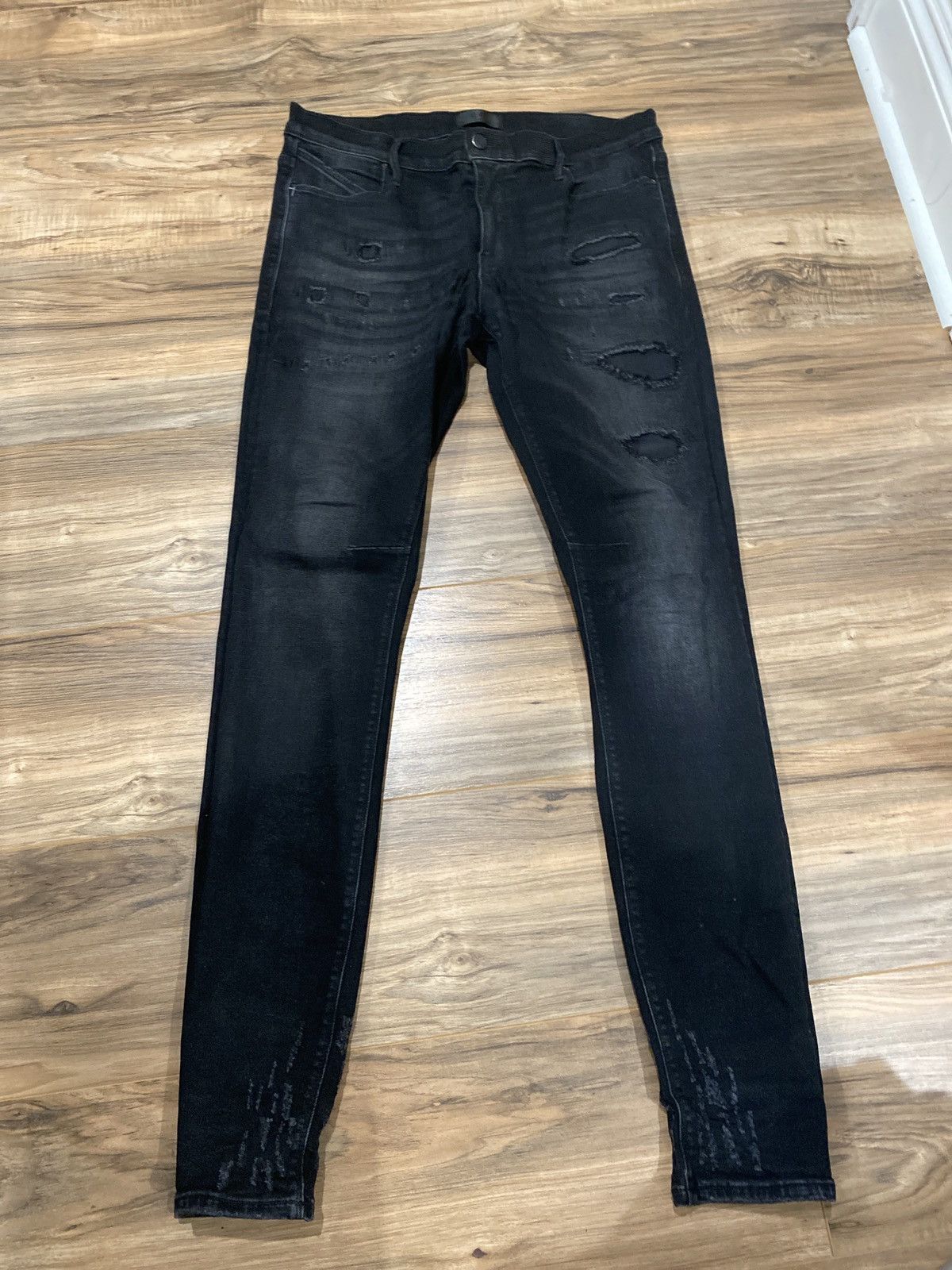 Rta Rta black waxed jeans | Grailed