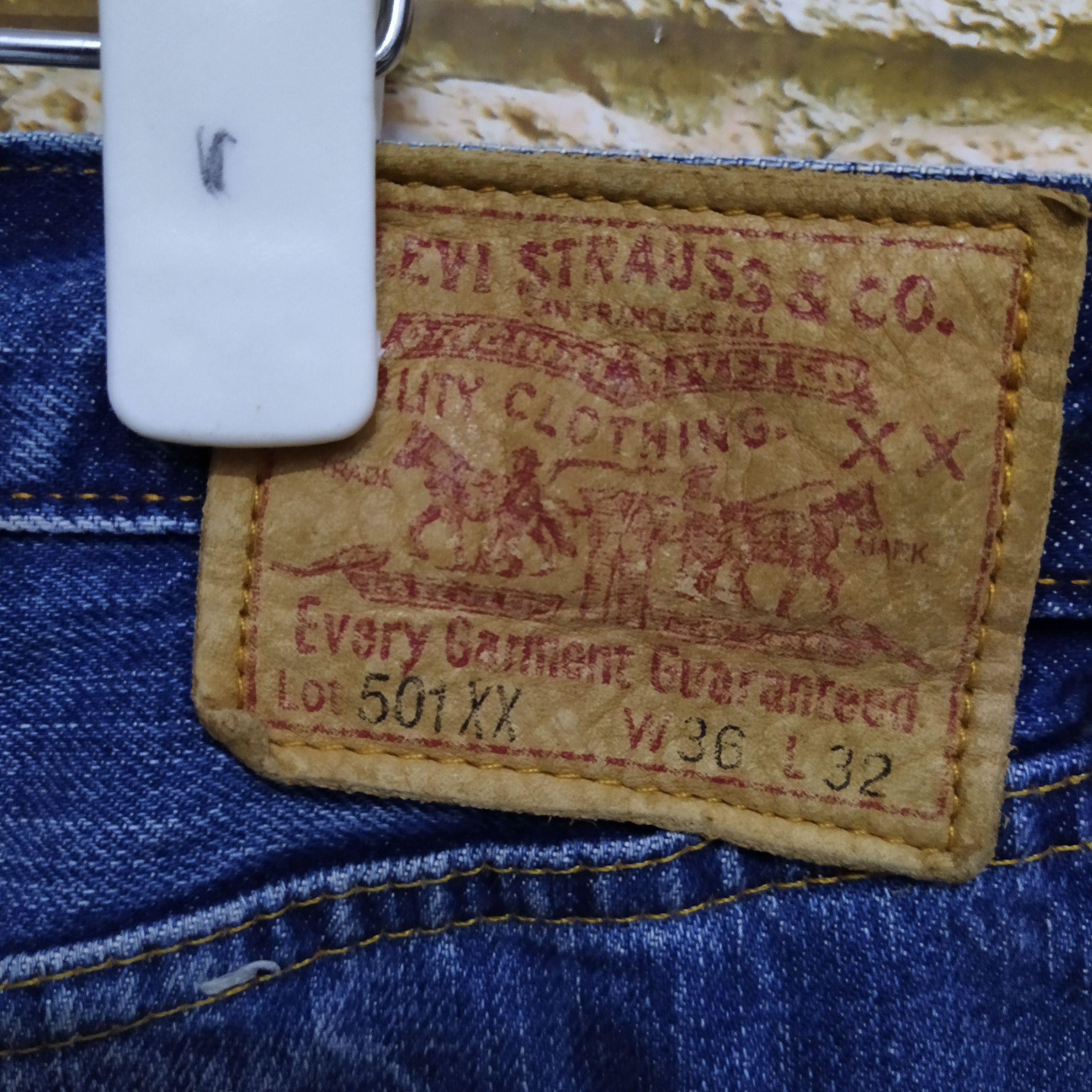 Levi's × Vintage 90s LEVIS 501XX REDLINE DENIM SELVEDGE KURT (D199) Size US 34 / EU 50 - 6 Thumbnail