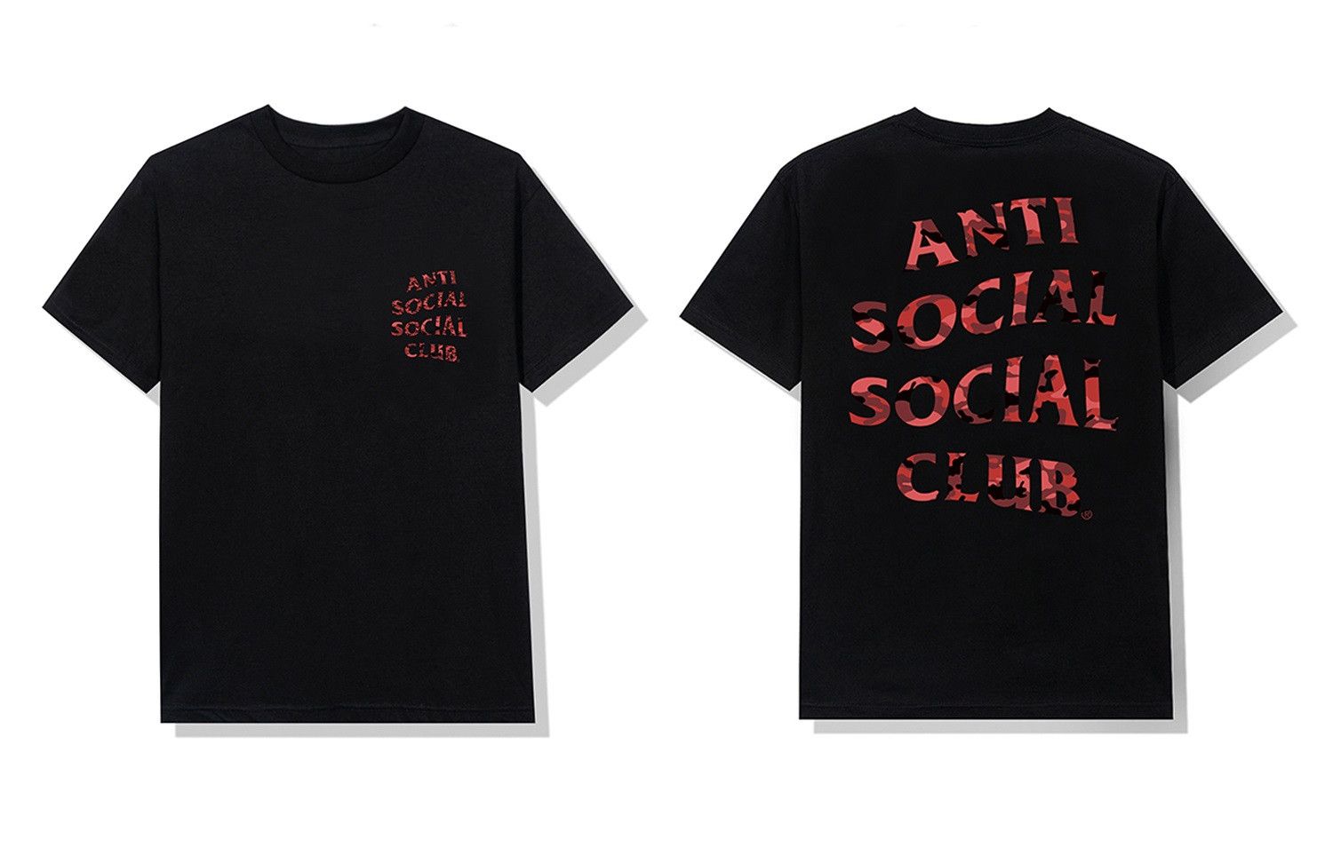 Anti Social Social Club × Members Only DS Weekly ASSC Red Camo Wild Life Black Tee BAPE FTP FOG CDG Size US L / EU 52-54 / 3 - 6 Thumbnail