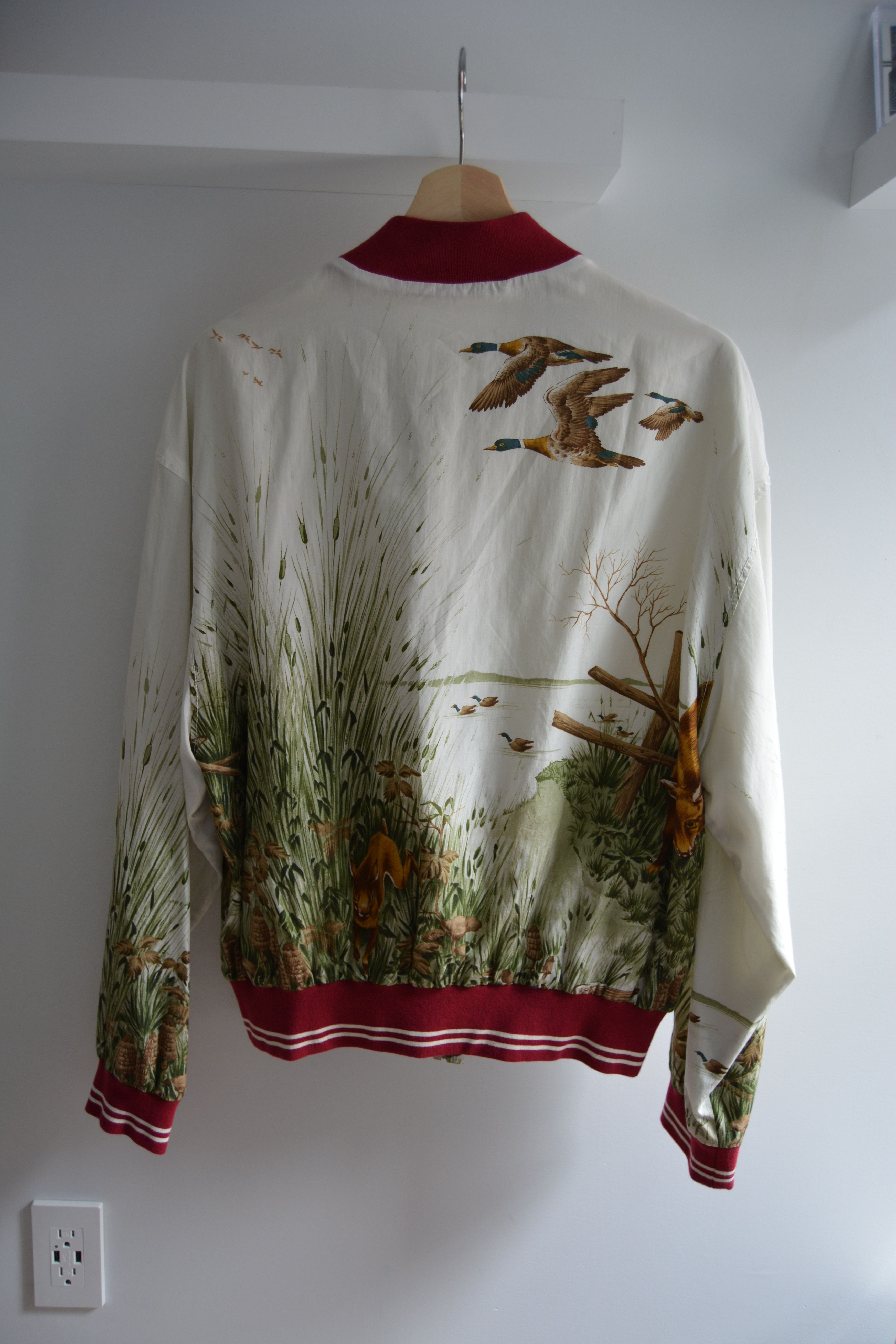 Maison Margiela New SS17 Fox Print Silk Bomber Size US S / EU 44-46 / 1 - 3 Thumbnail