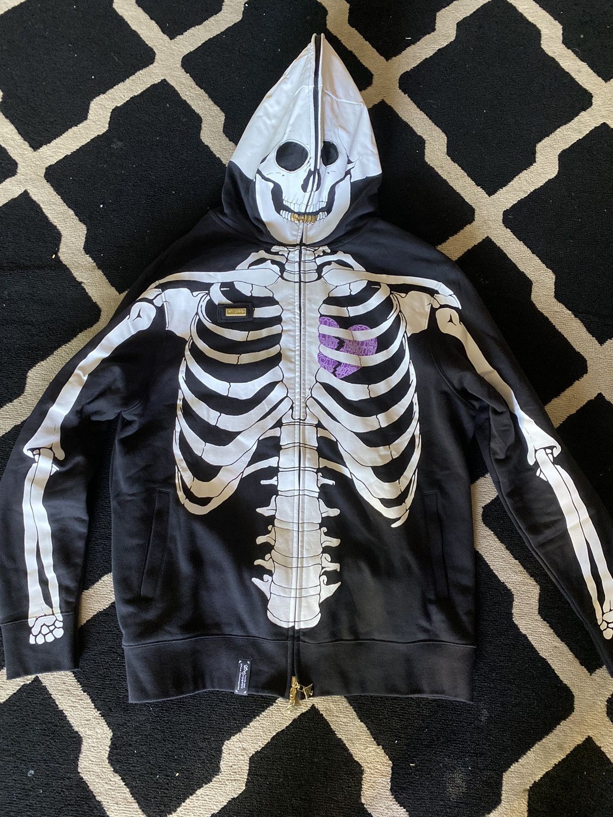 LRG “Dead Serious” store Skeleton Hoodie NWT* XL