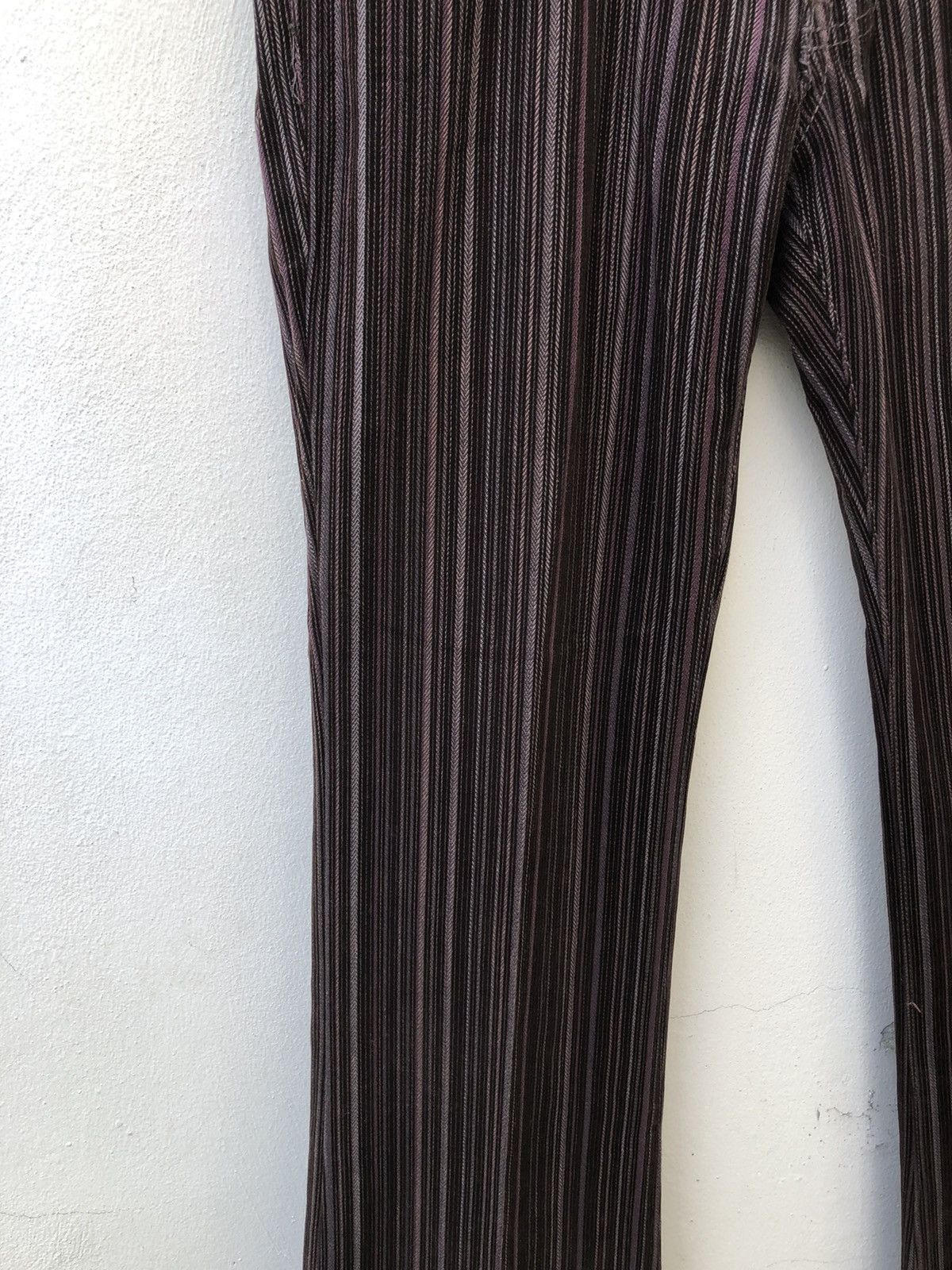 Morgan Homme Morgan Homme Japan Brown Striped Flare Pant Size US 29 - 6 Thumbnail