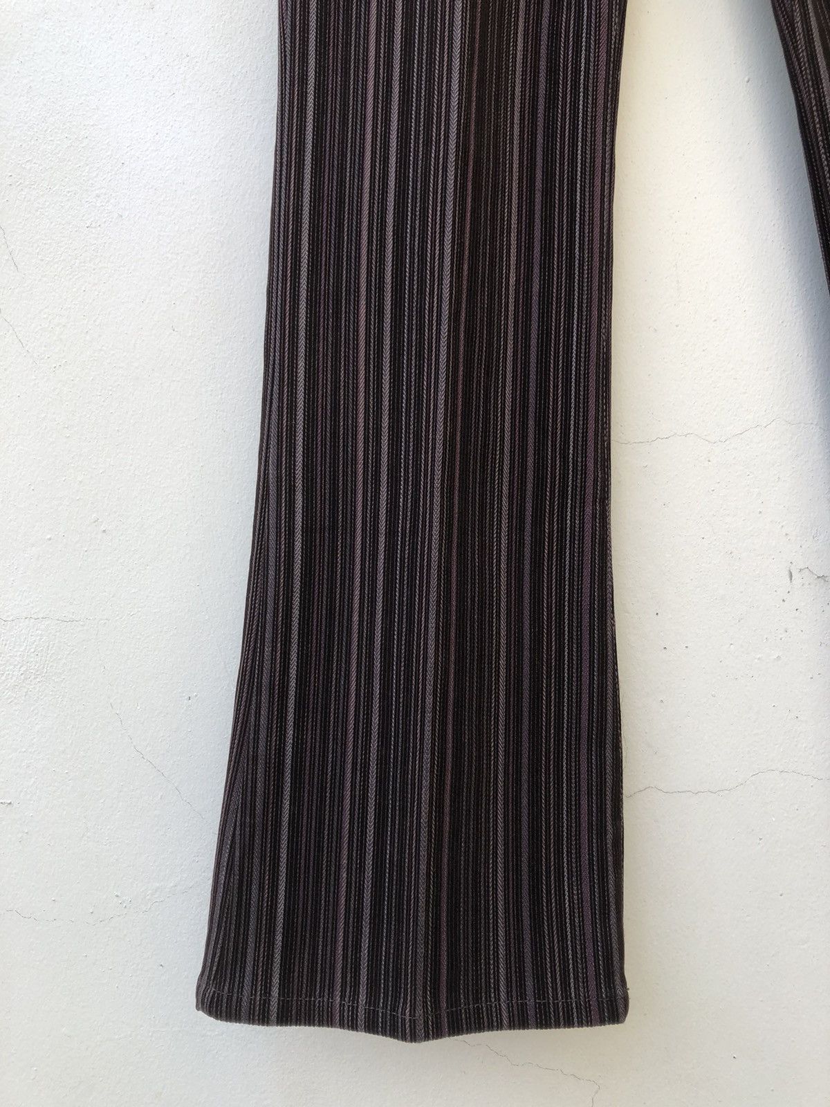 Morgan Homme Morgan Homme Japan Brown Striped Flare Pant Size US 29 - 7 Thumbnail