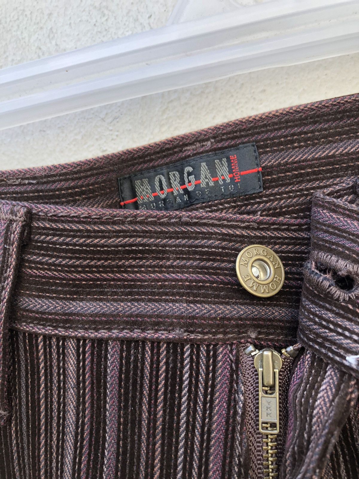 Morgan Homme Morgan Homme Japan Brown Striped Flare Pant Size US 29 - 4 Thumbnail