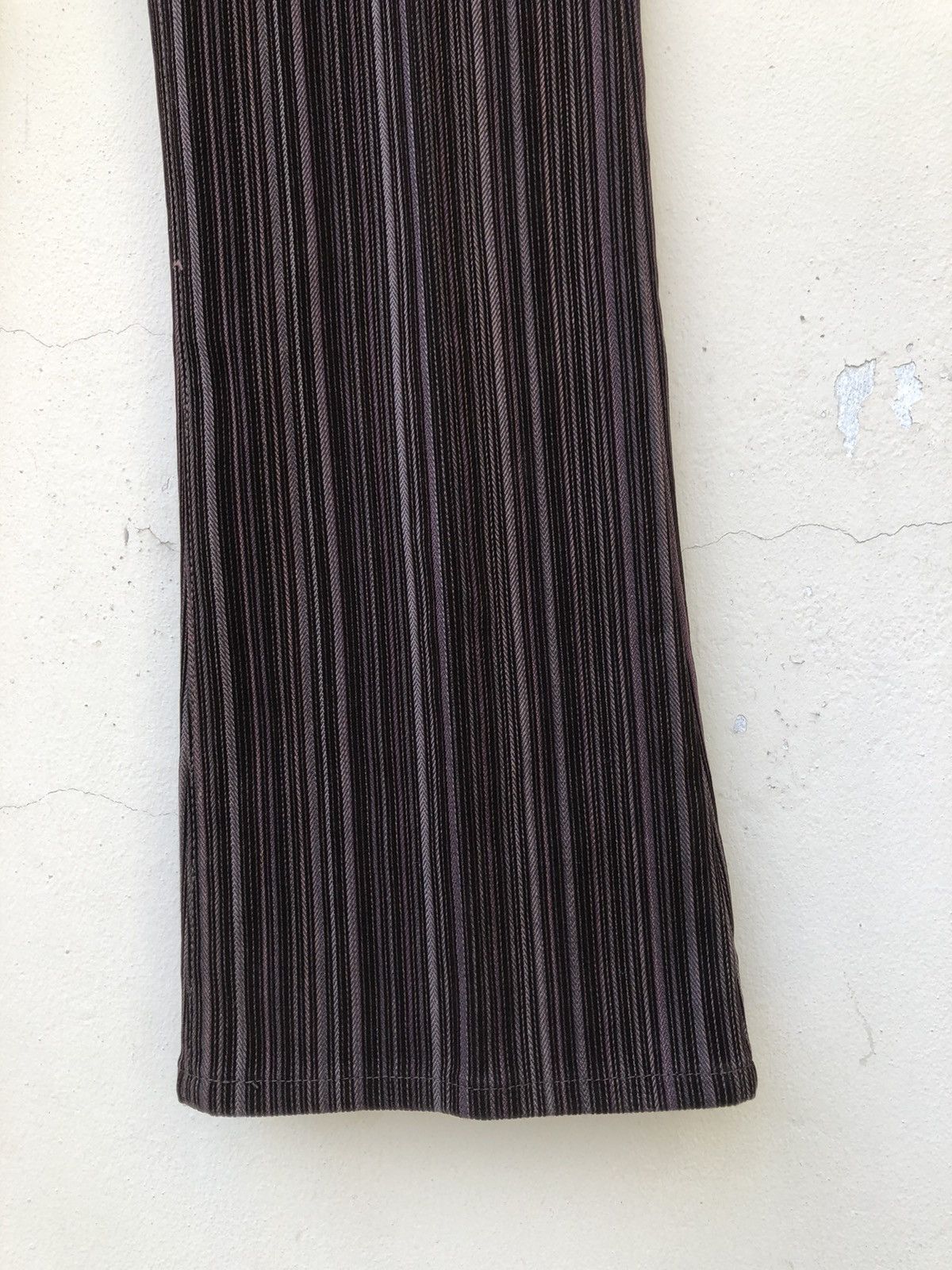 Morgan Homme Morgan Homme Japan Brown Striped Flare Pant Size US 29 - 10 Thumbnail