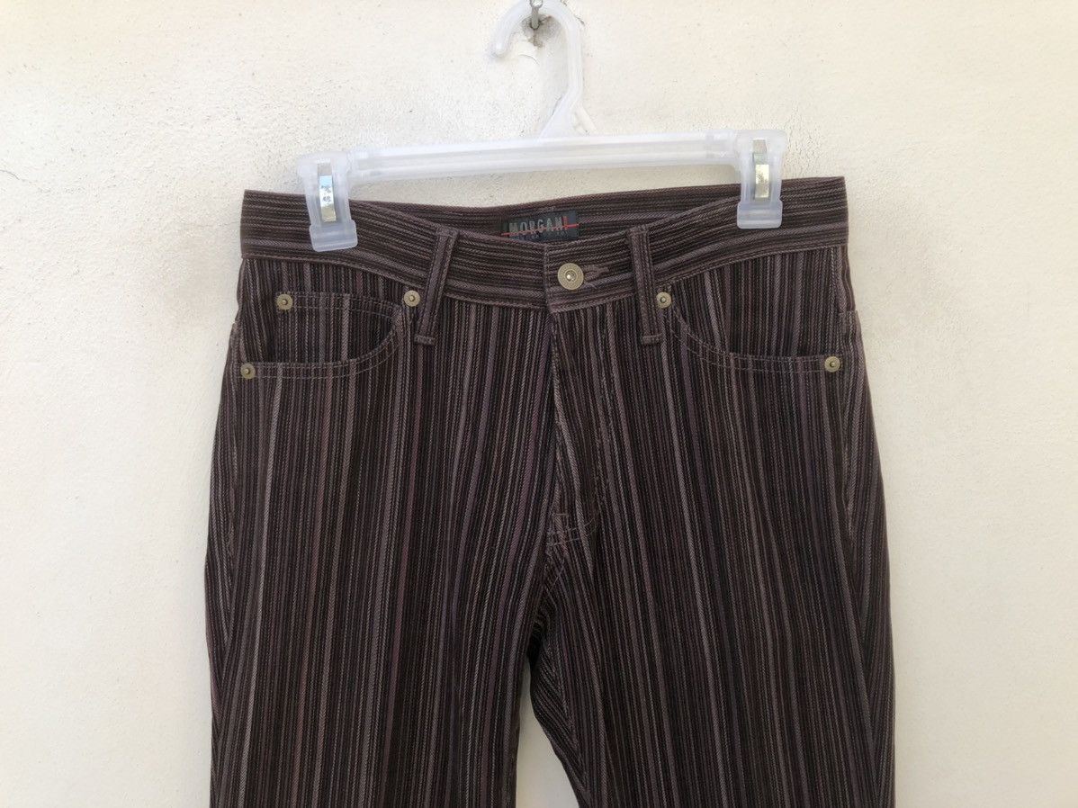 Morgan Homme Morgan Homme Japan Brown Striped Flare Pant Size US 29 - 2 Thumbnail