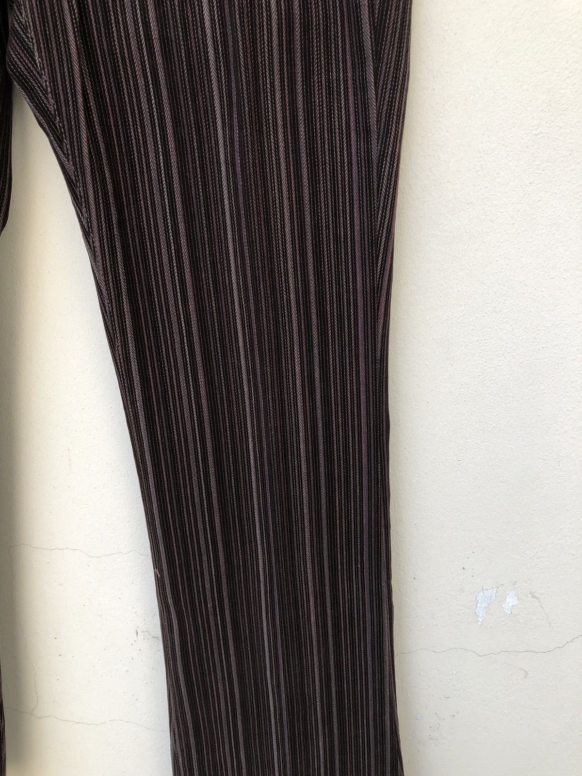 Morgan Homme Morgan Homme Japan Brown Striped Flare Pant Size US 29 - 9 Thumbnail