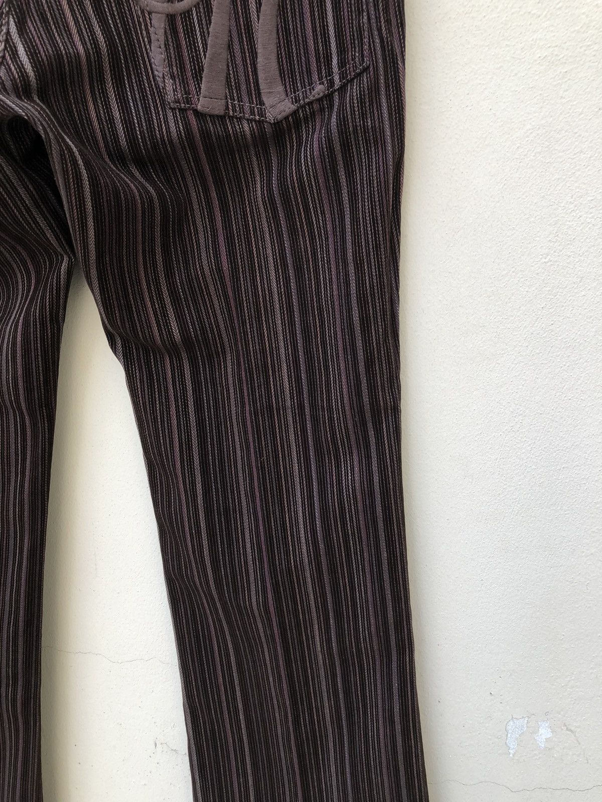 Morgan Homme Morgan Homme Japan Brown Striped Flare Pant Size US 29 - 18 Thumbnail