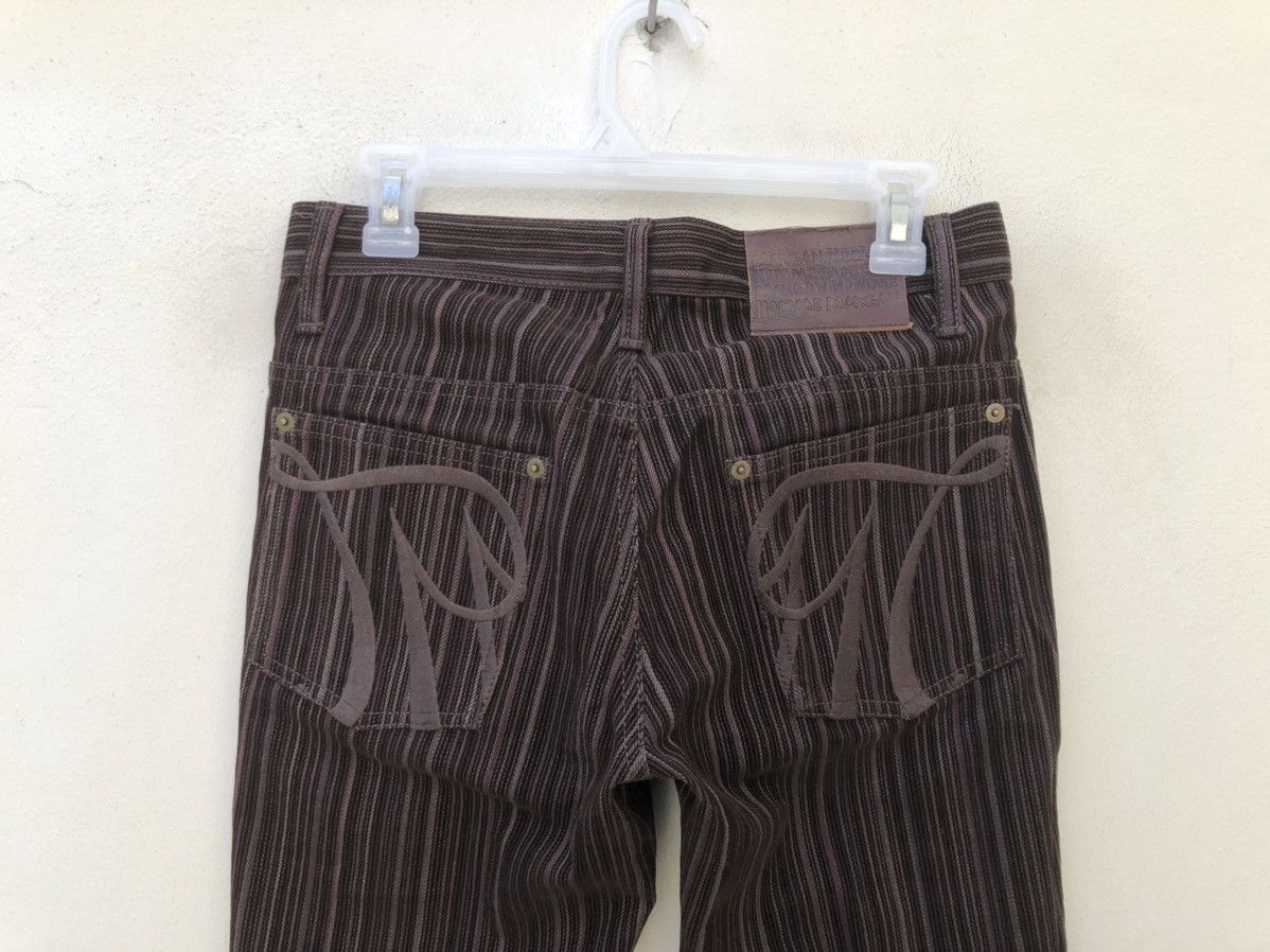 Morgan Homme Morgan Homme Japan Brown Striped Flare Pant Size US 29 - 12 Thumbnail