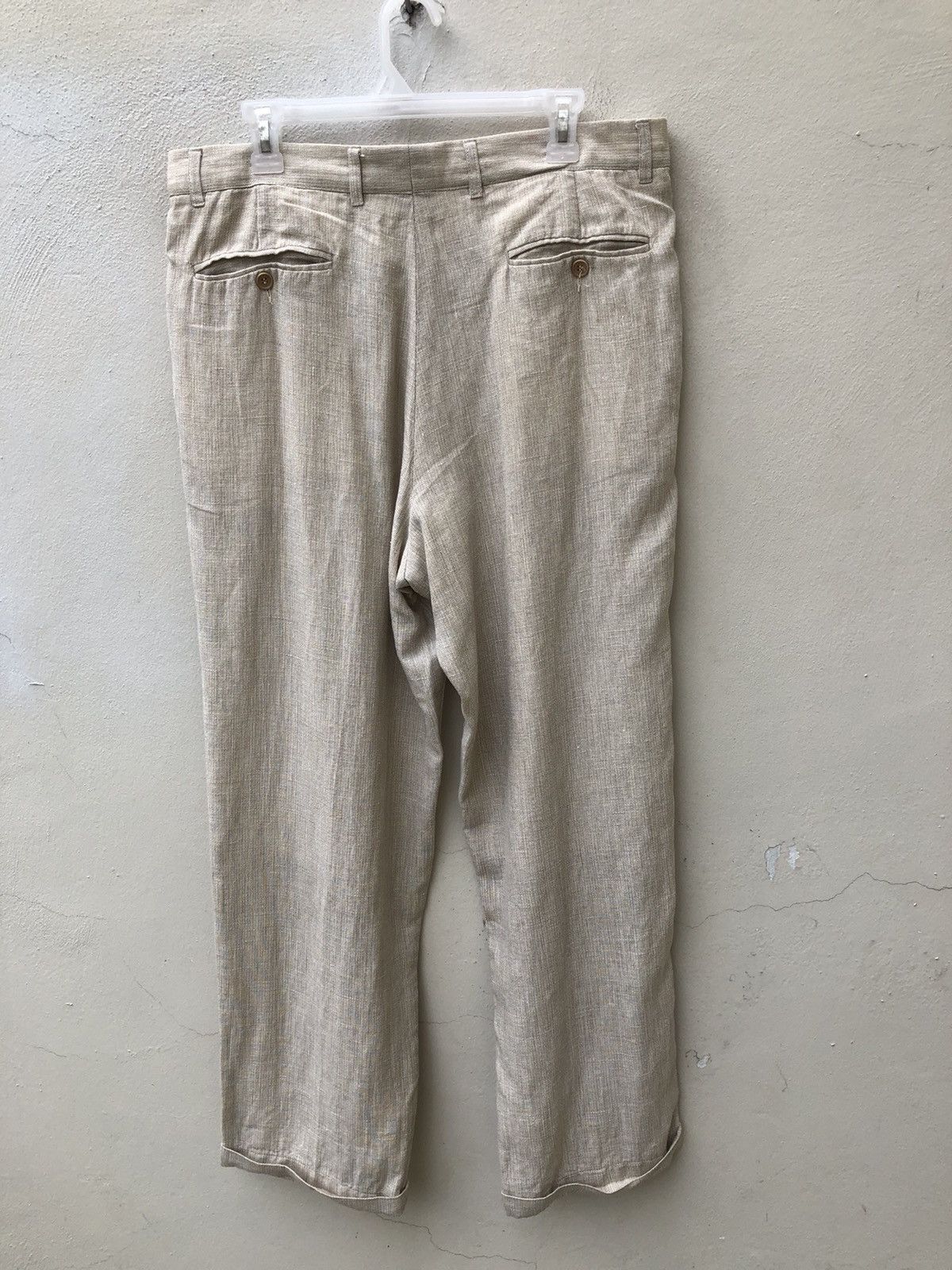Byblos Vintage Byblos Baggy Linen Trouser Pant Size US 35 - 10 Thumbnail