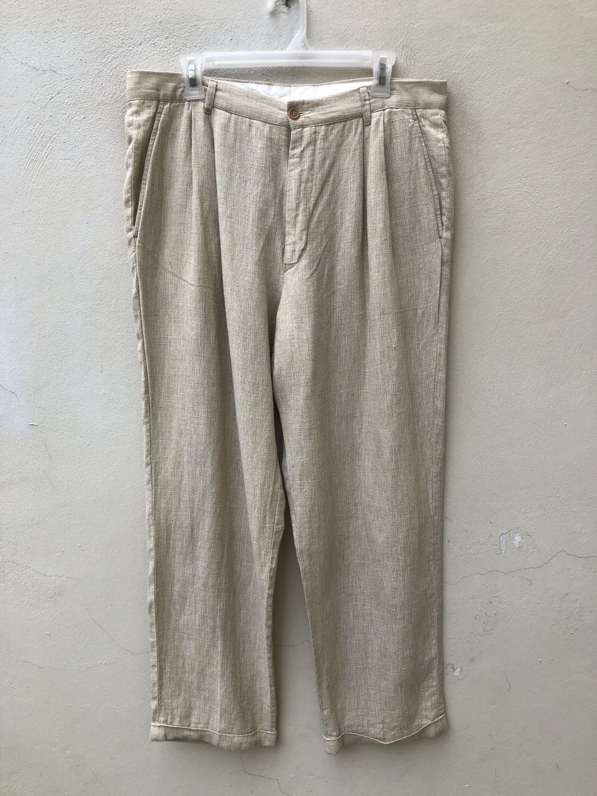 Byblos Vintage Byblos Baggy Linen Trouser Pant Size US 35 - 1 Thumbnail