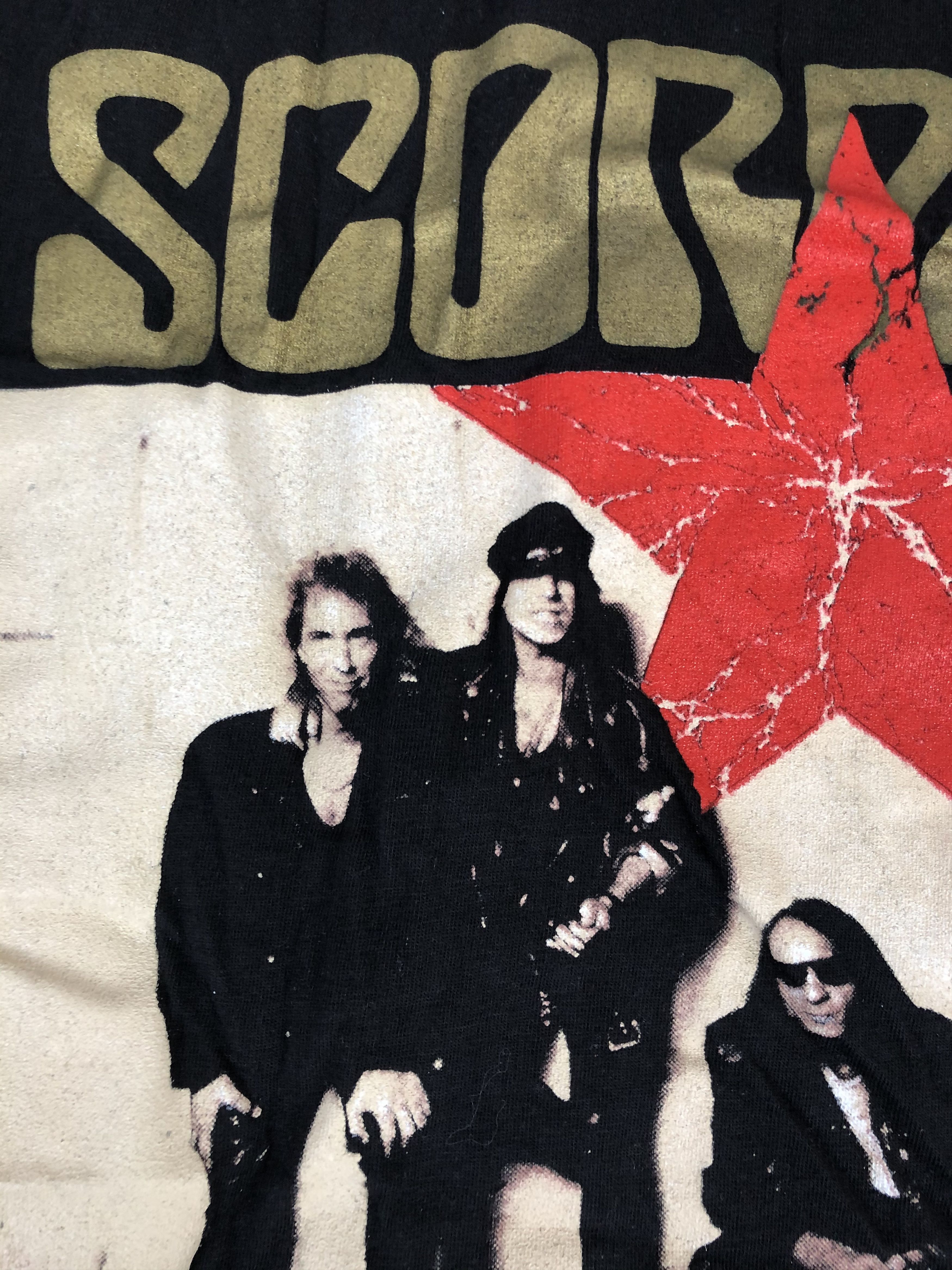 Band Tees Vintage 1990 Scorpions (Iron Maiden Judas Priest) Size US L / EU 52-54 / 3 - 6 Thumbnail