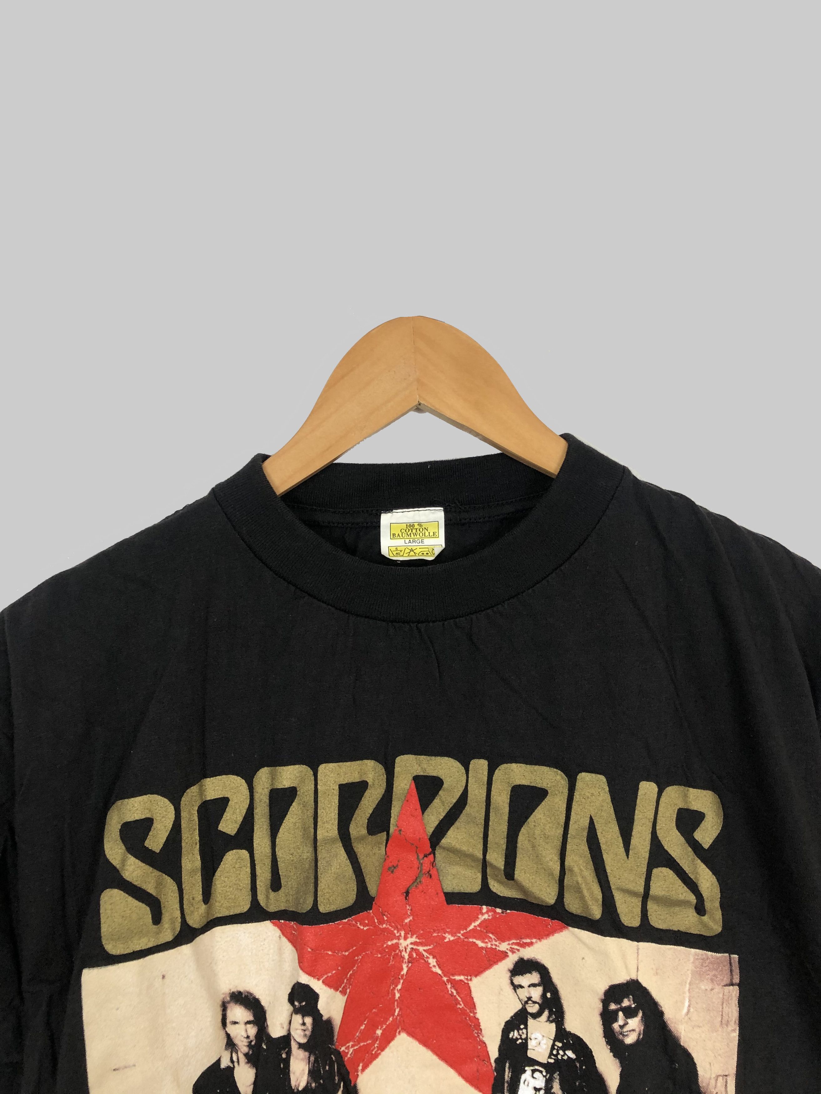 Band Tees Vintage 1990 Scorpions (Iron Maiden Judas Priest) Size US L / EU 52-54 / 3 - 3 Thumbnail