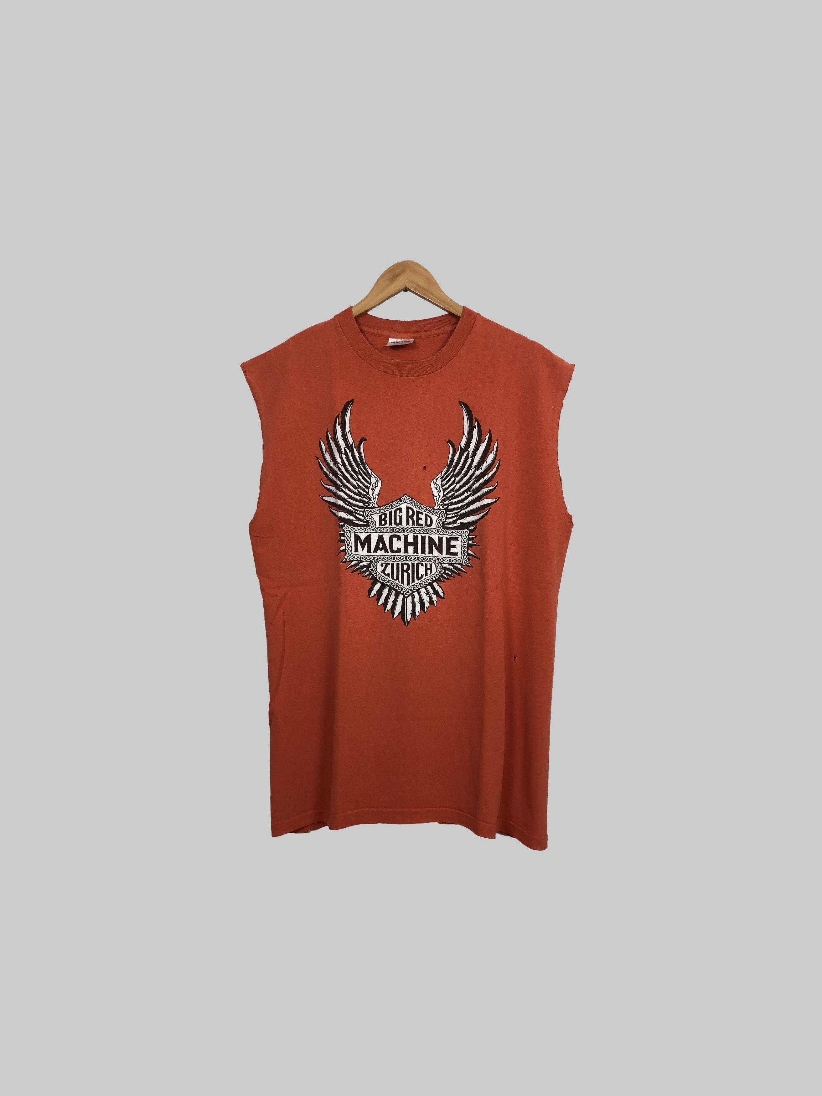 Harley Davidson Vintage 90s Big Red Machine Zurich Support 81 Hells Angels Size US L / EU 52-54 / 3 - 1 Thumbnail