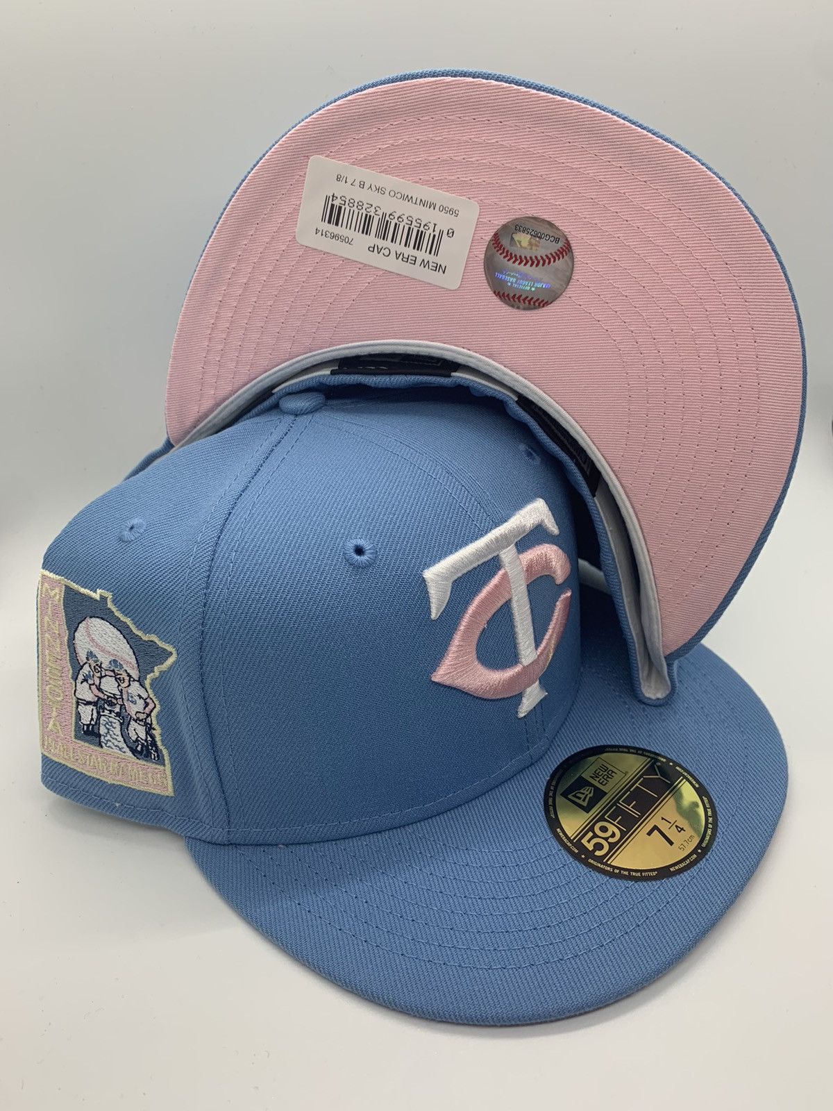 New Era Minnesota Twins All Star Game 1965 Sky Blue and Pink Edition  59Fifty Fitted Cap