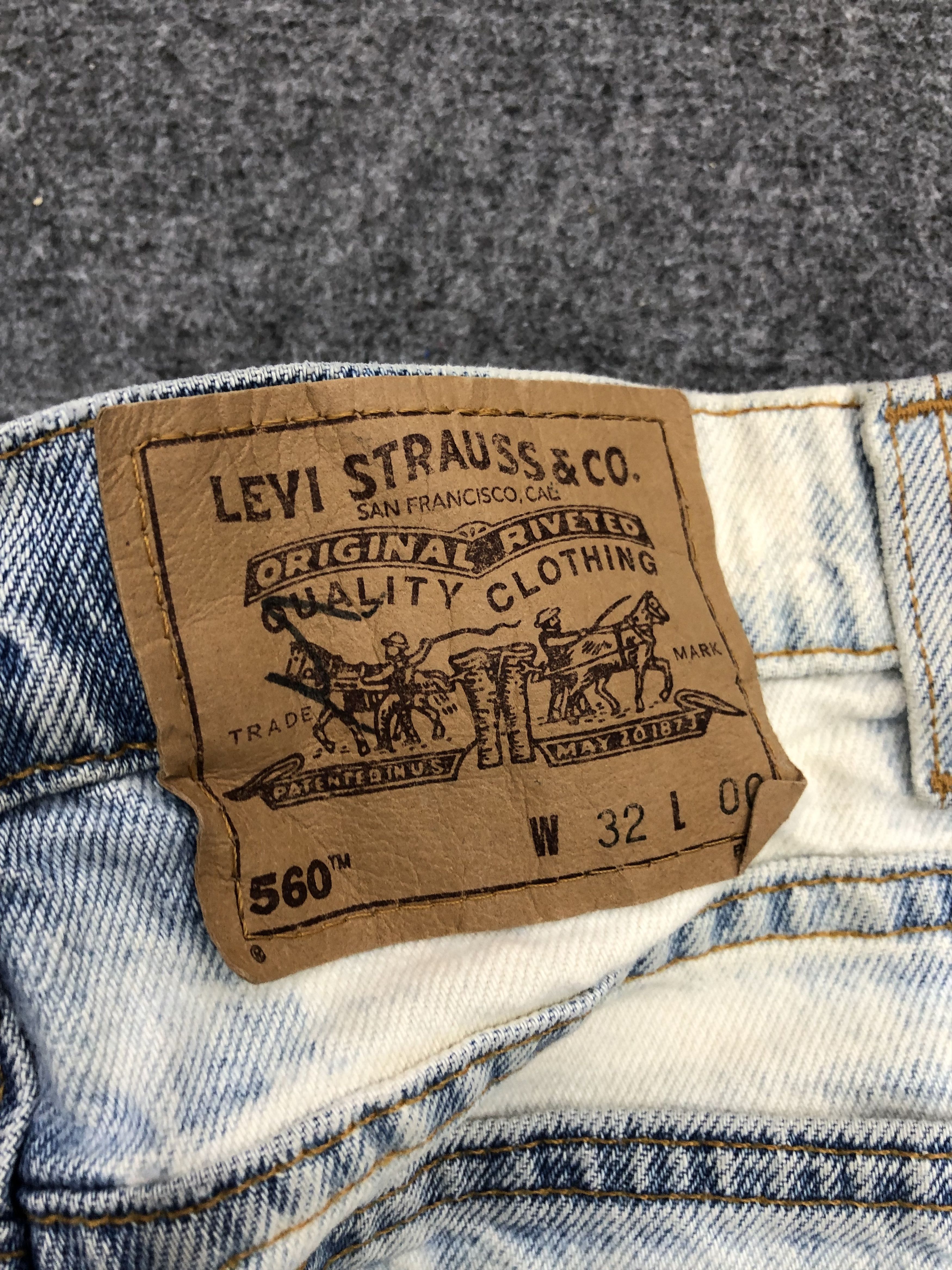 Levi's Vintage Levis 560 Denim DP1164 Size US 31 - 9 Thumbnail