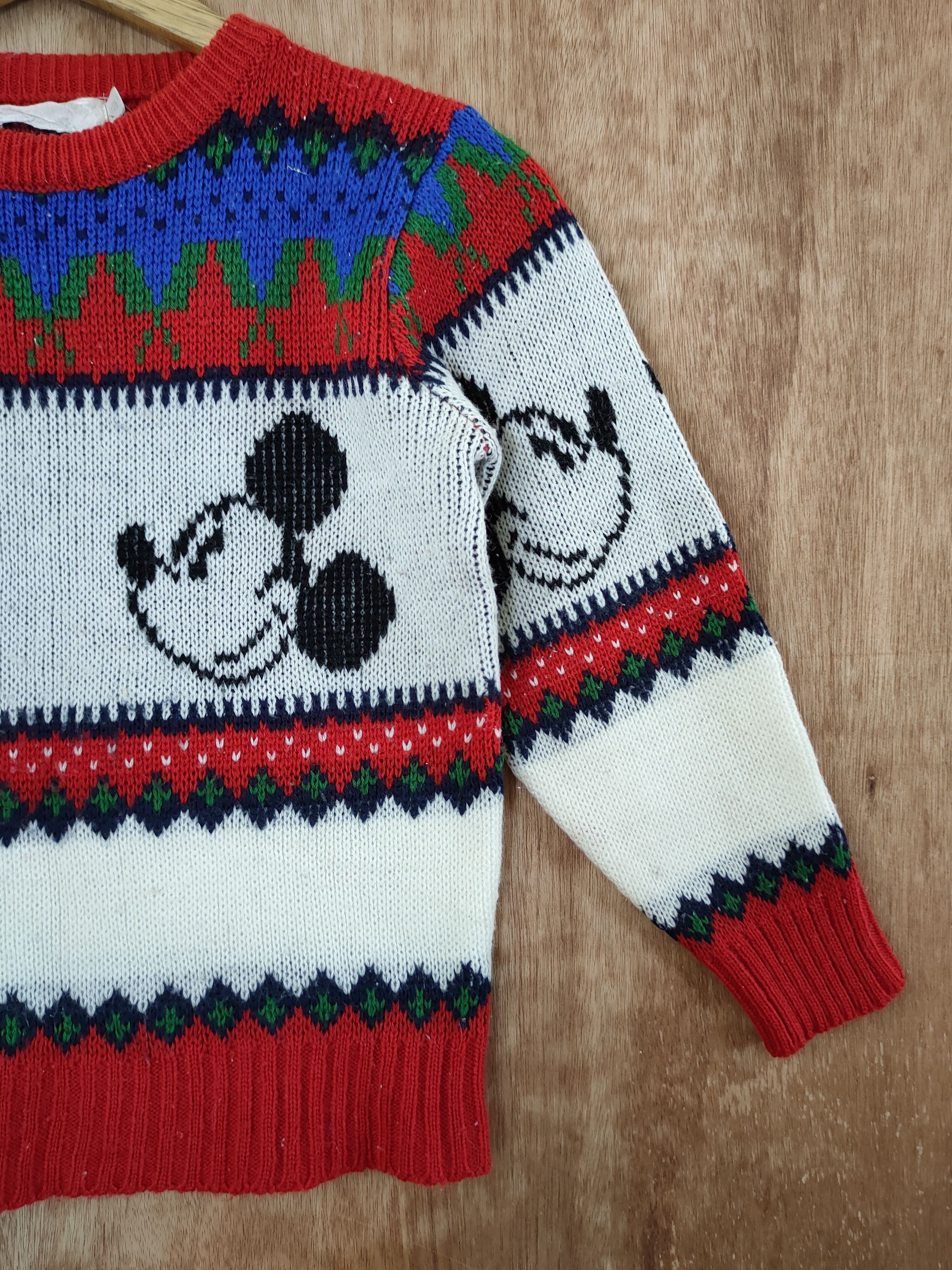 Aran Isles Knitwear D Mickey Mouse vintage knitwear winter kids #46-555 Size XS / US 0-2 / IT 36-38 - 3 Thumbnail